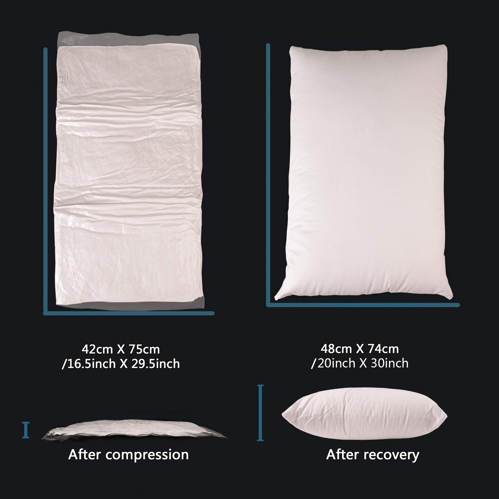 EDOW Luxury Soft Pillows for Sleeping, Fluffy Down Alternative Polyester Fiber Filled Pillow, Home&Hotel-Collection, Machine Washable - Medaid International