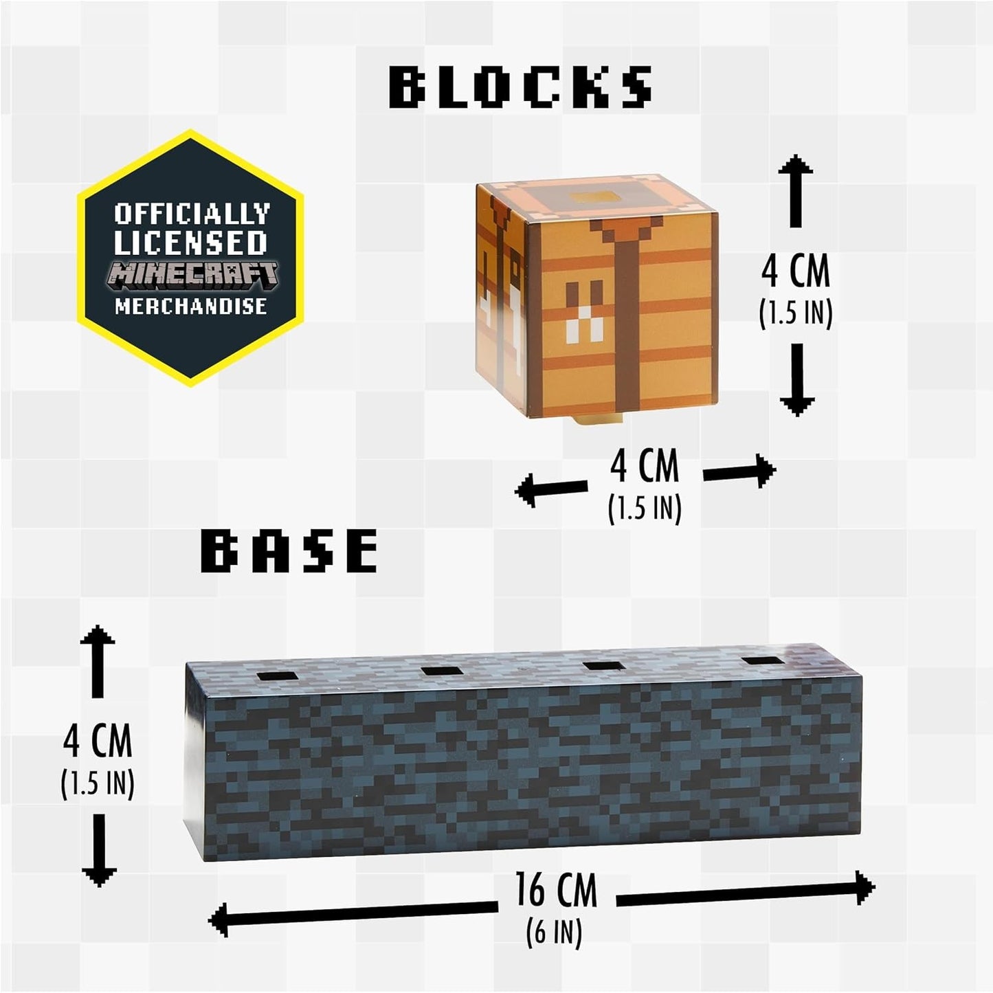 Minecraft DIY Building Blocks Night Light - USB Rechargeable LED Lamp