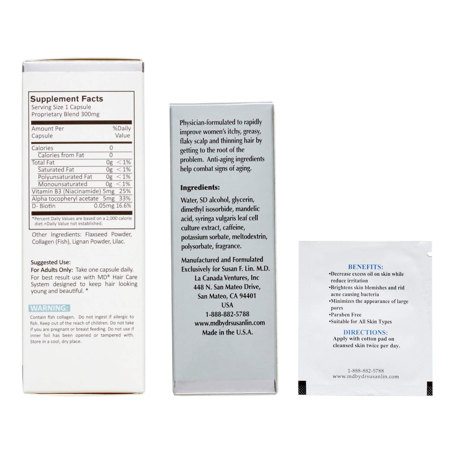 MD Nutri Hair Ultimate Program - Hair Restoration Kit 1 Month Supply - Includes Volumizing Hair Supplement, Scalp Strengthening Serum & Follicle Booster - Treats Hair Fall, Drying, Thinning & Balding - Medaid International