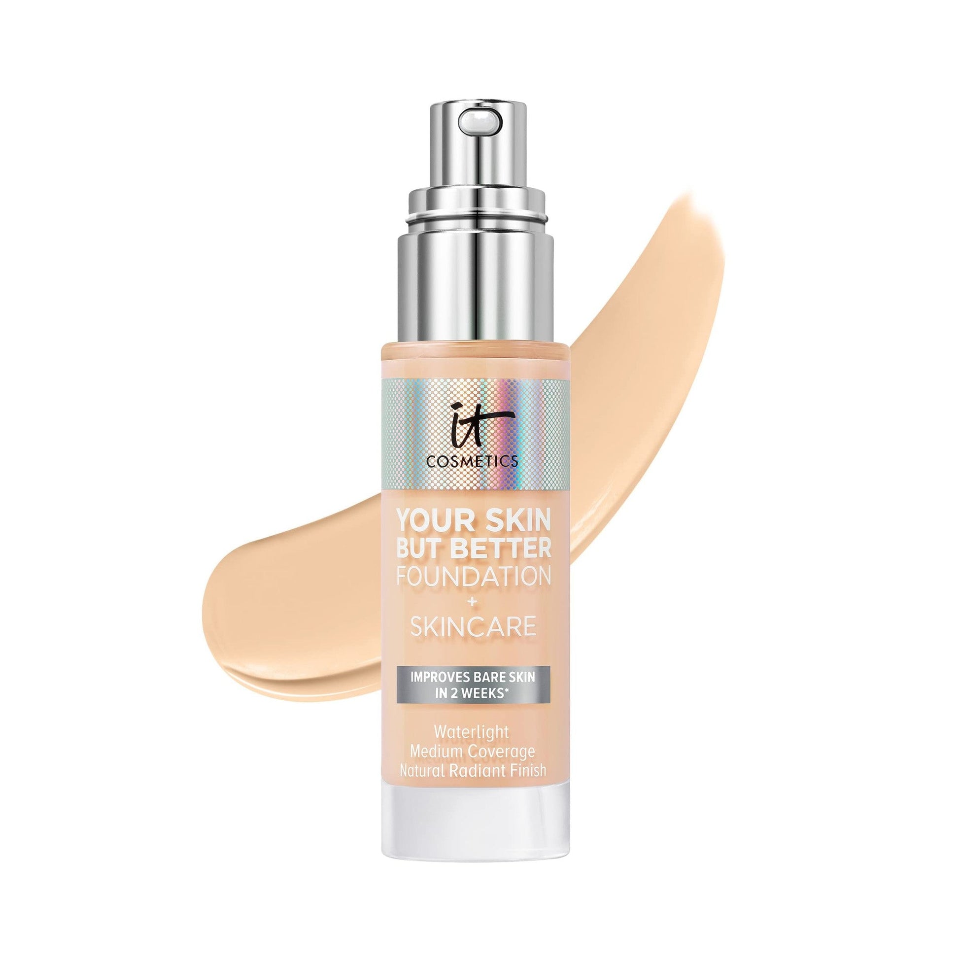 IT Cosmetics Your Skin But Better Foundation + Skincare, Fair Warm 12 - Hydrating Coverage - Minimizes Pores & Imperfections, Natural Radiant Finish - With Hyaluronic Acid - 1.0 fl oz - Medaid International