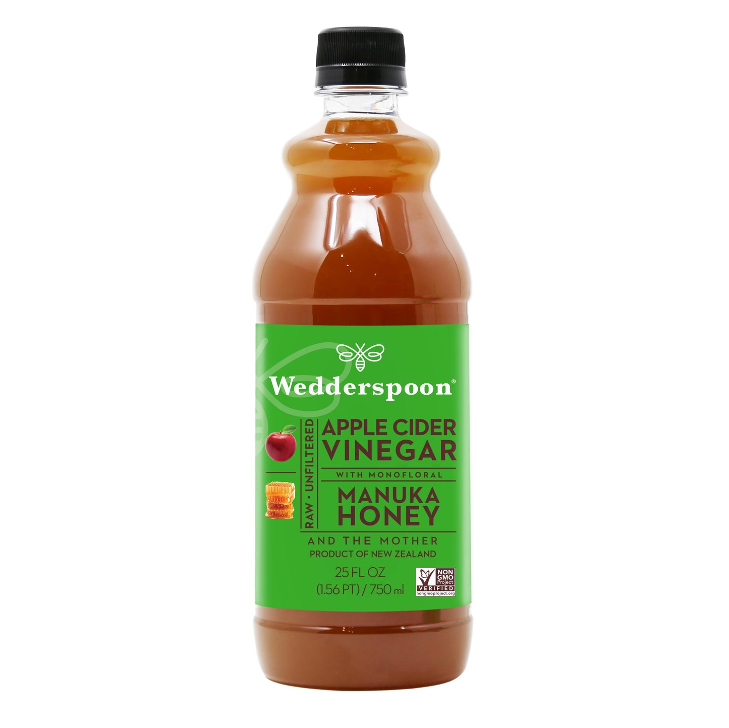 Wedderspoon Apple Cider Vinegar With Monofloral Manuka Honey & The Mother, 25 fl oz - Medaid International