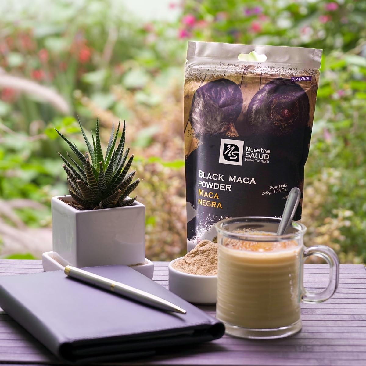 Nuestra NS Salud Black Maca Powder (200g) Unleash The Power of Peruvian Black Maca Root - Medaid International