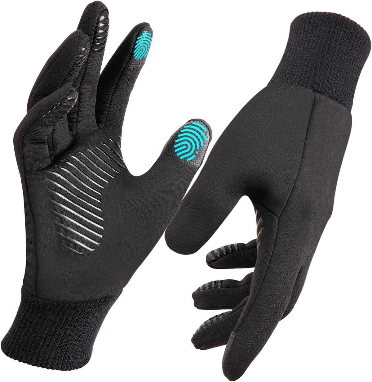 KASTWAVE Winter Waterproof Ski Gloves - Unisex Touchscreen Cycling Gloves for Cold Weather Running, Hiking, Biking & Driving, Warm Snow Gloves with Windproof Design for Outdoor Sports - L