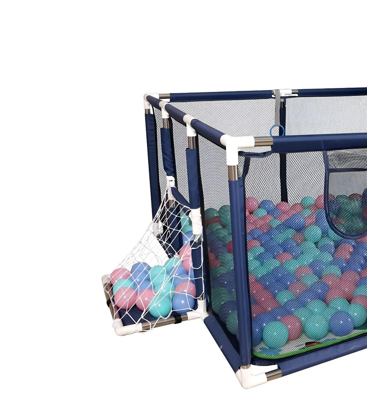Baby Playpen, Fold Down Safety Playpen for Toddlers, Extra Large & Reliable Play Center for Infants with Anti Slip Suckers and Super Soft Breathable Mesh, 180×120×62cm