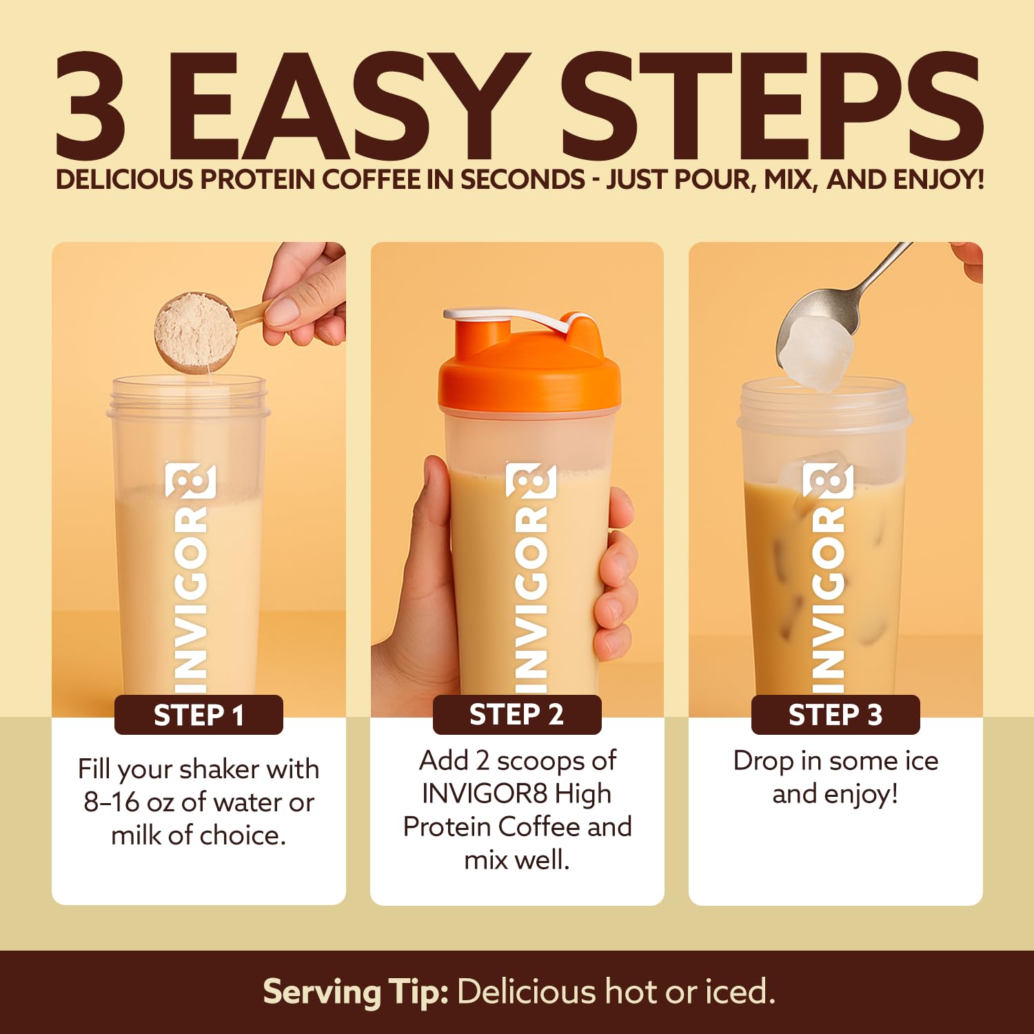 High Protein Coffee Powder 25 Grams Whey Isolate100mg Natural Green Tea Caffeine | 0 Added Sugar Keto Gluten Free 99.9% Lactose Free | Hot or Iced15 Serving 15 Servings (17 OZ, French Vanilla) - Medaid International