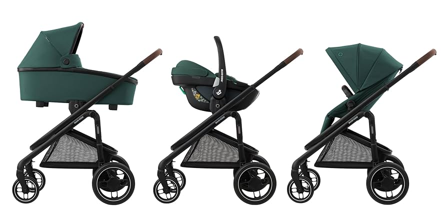 Maxi-Cosi - Plaza+ (Essential Graphite) - 3pcs Bundle Plaza+ - Carrycot. Pebble 360 Pro Car Seat - FamilyFix 360 Pro Base. - Travel System