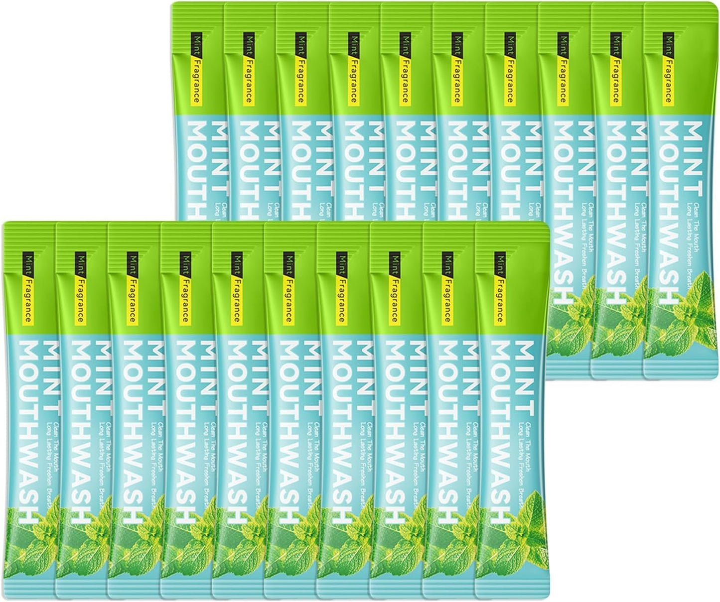 20PCS Travel Size Mouthwash Packets, Individual Disposable Mouthwash, Portable Oral Rinse for Travel, Office, Business Trips & Daily Fresh Breath(10ML, Mint)