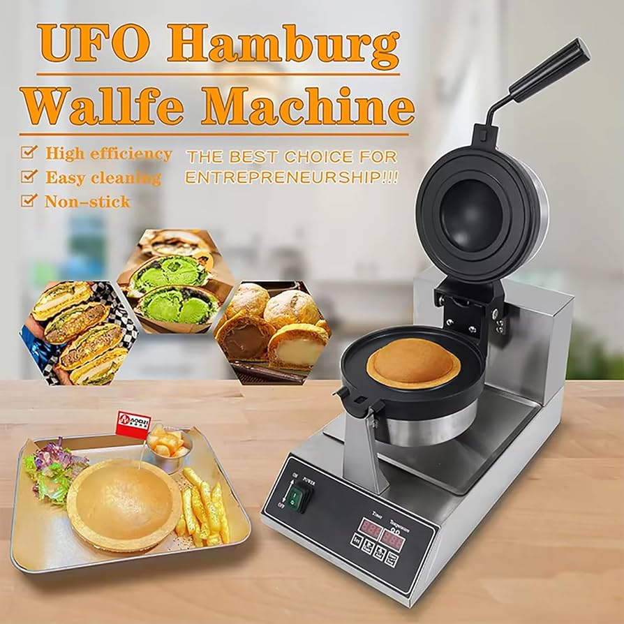 Electric Burger Waffle Maker, Non Stick Panini Press Hamburger Machine