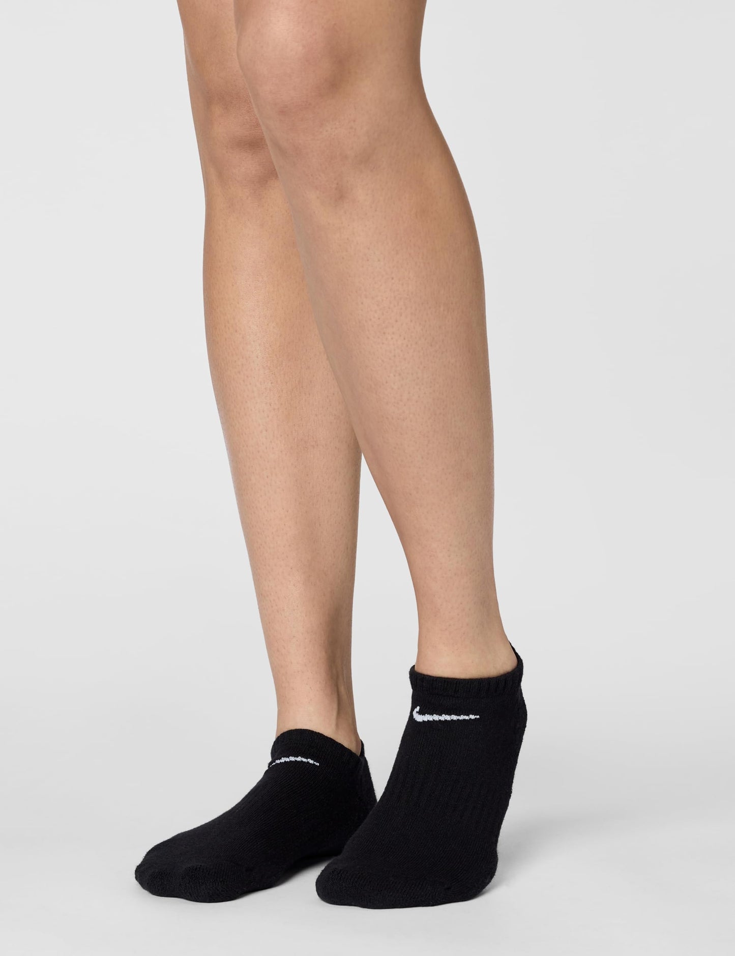 Nike Unisex Everyday Cushioned Training No-Show Socks (3 Pairs), Black/White, Large - Medaid International