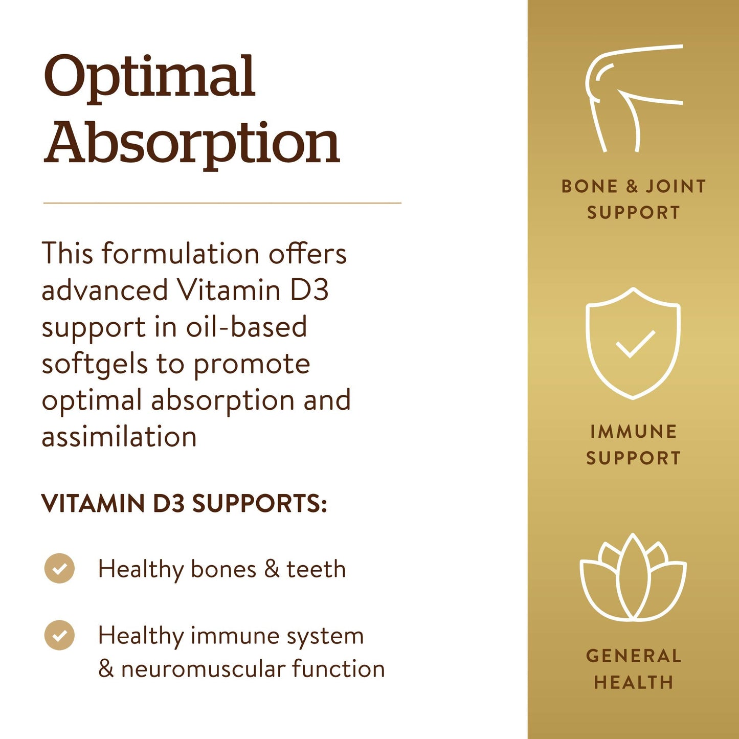 Solgar Vitamin D3 (Cholecalciferol) 25 MCG (1000 IU), 250 Softgels - Helps Maintain Healthy Bones & Teeth - Immune System Support - Non-GMO, Gluten-Free, Dairy Free - 250 Servings - Medaid International