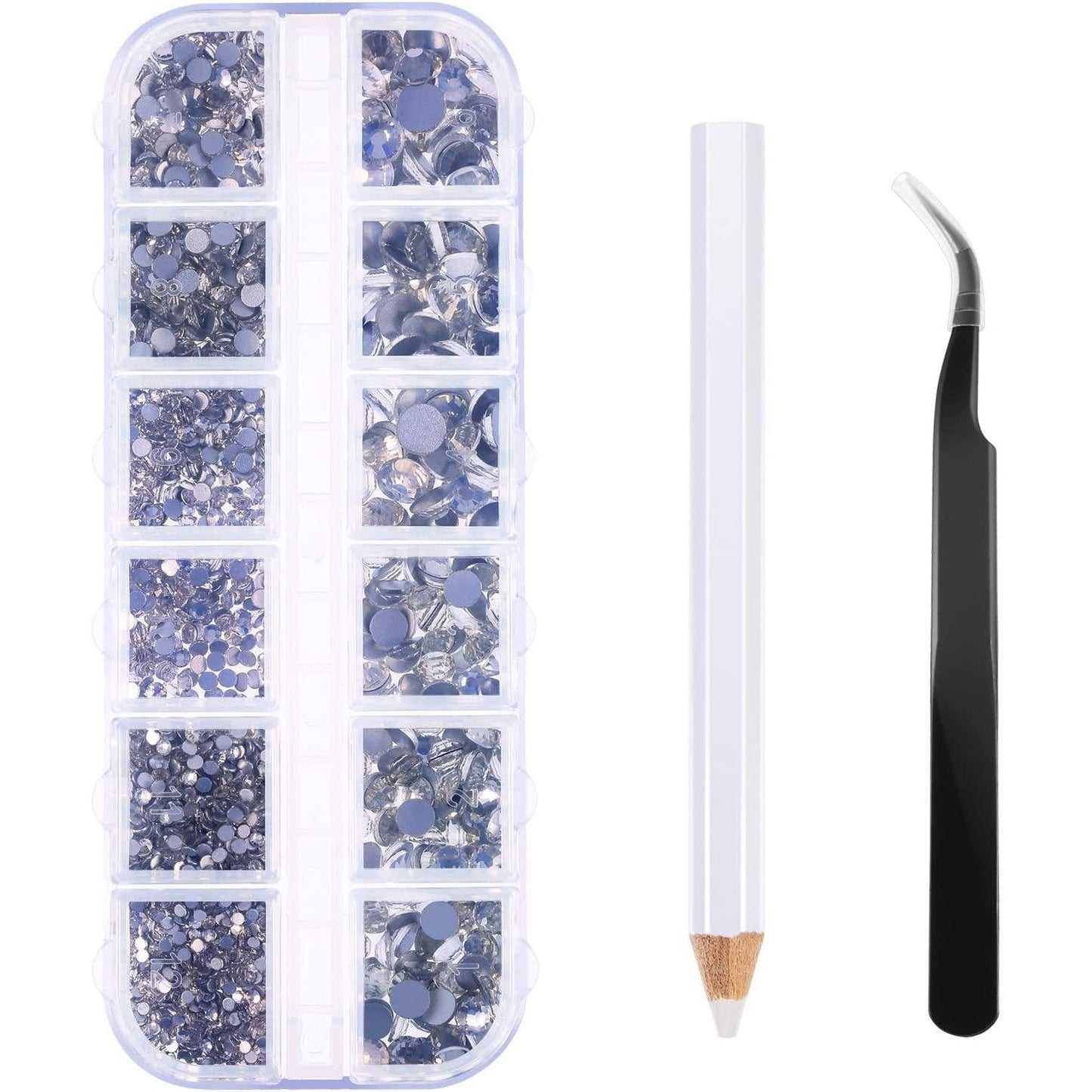 Face Strass 2000 Pieces Flat Back Gems Rhinestones 6 Sizes - Medaid International