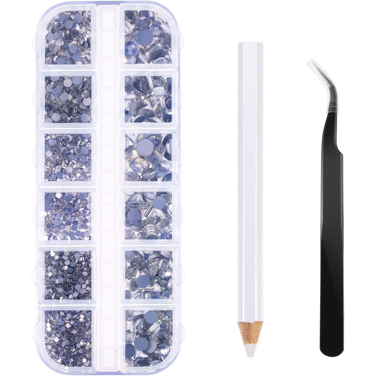 Face Strass 2000 Pieces Flat Back Gems Rhinestones 6 Sizes - Medaid International