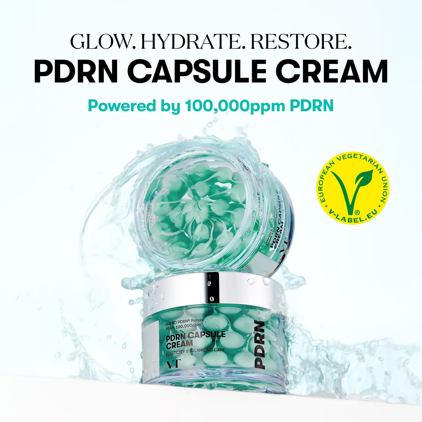 VT COSMETICS PDRN Capsule Cream 100, Hydrating Face Moisturizer with 100,000ppm PDRN, Hyaluronic Acid, 9 Peptides, Firming & Plumping Nourishing Cream, Korean Skin Care (1.69 fl. oz.) - Medaid International