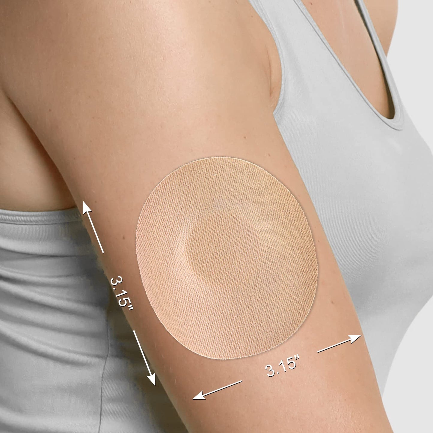 HONYOU 25Pack Libre Sensor Covers Waterproof Latex-Free Freestyle Lingo Overpatches for Libre 1/2/3 Plus Sensor CGM Flexible Patches, with No Glue On The Center, 15 Days Long Stay, Beige - Medaid International