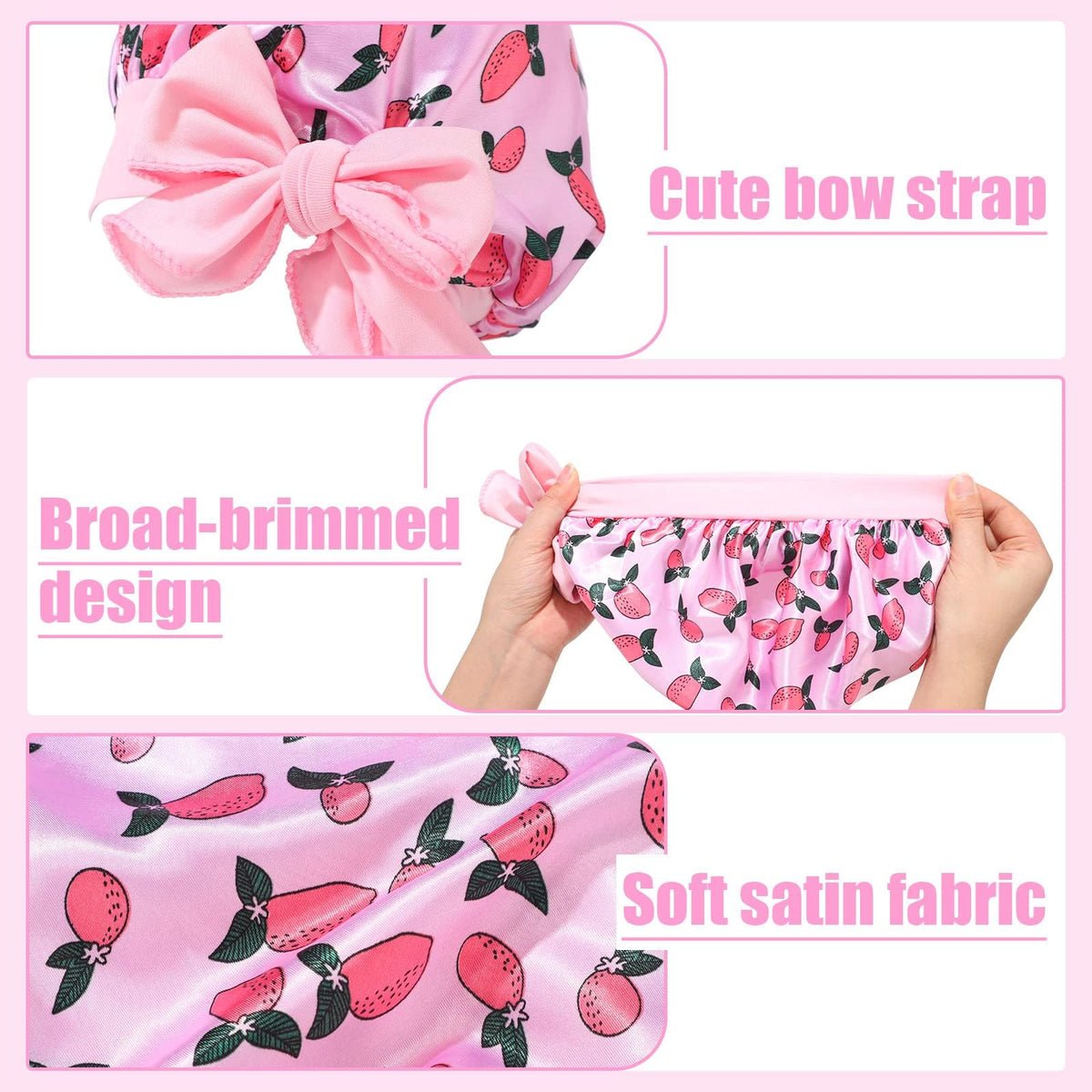 TERRIFI Kids Satin Night Cap, Soft Satin Baby Sleep Cap, Adjustable Silk Hair Cap for Girls & Boys, 5 Pcs for 1-8 Years Old