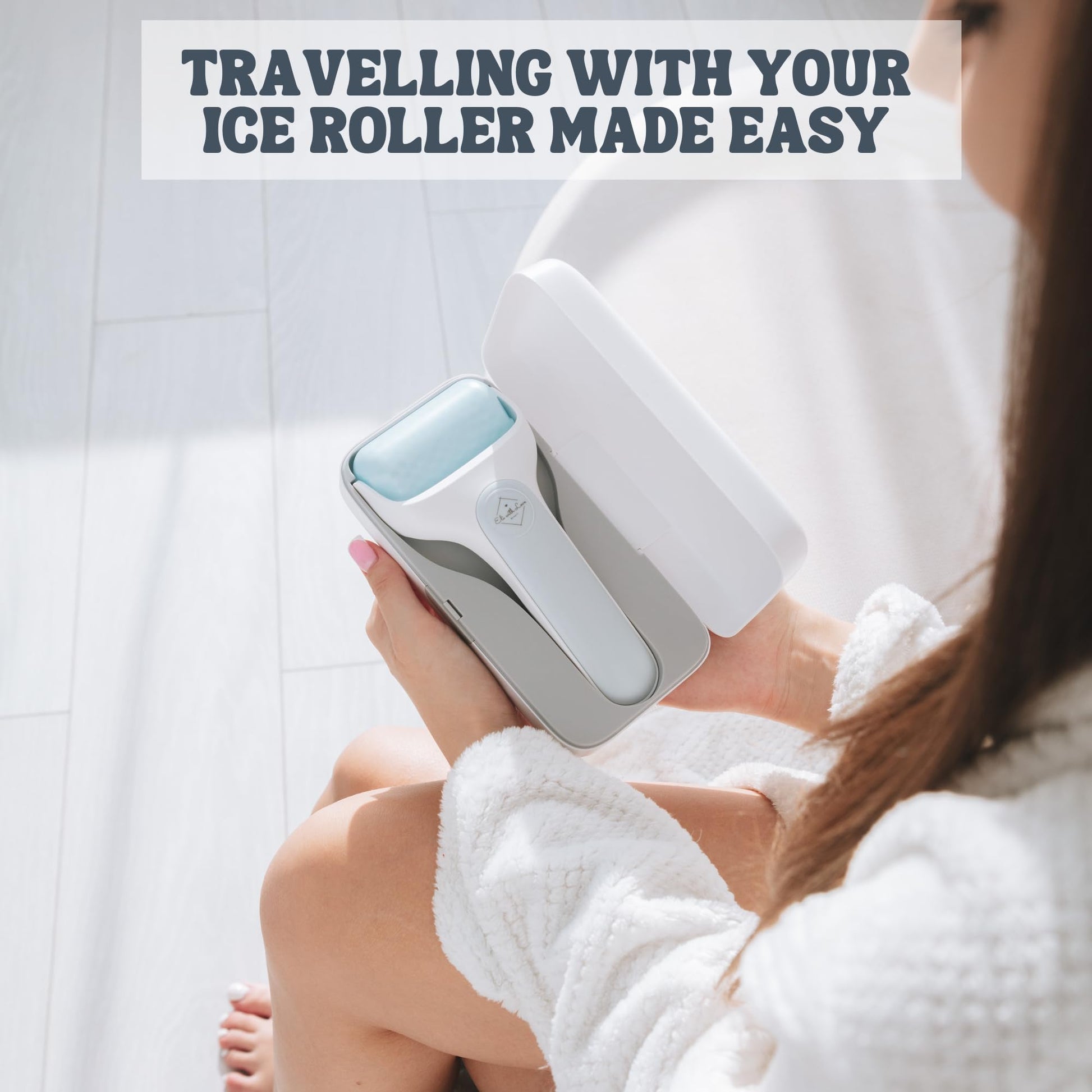 Eli with Love Ice Roller for Face Premium Facial Ice Roller with Carry Case and 2X Rollers for Long Lasting Cold - Eye Roller for Puffy Eyes & Cold Massage for Migraines - Medaid International