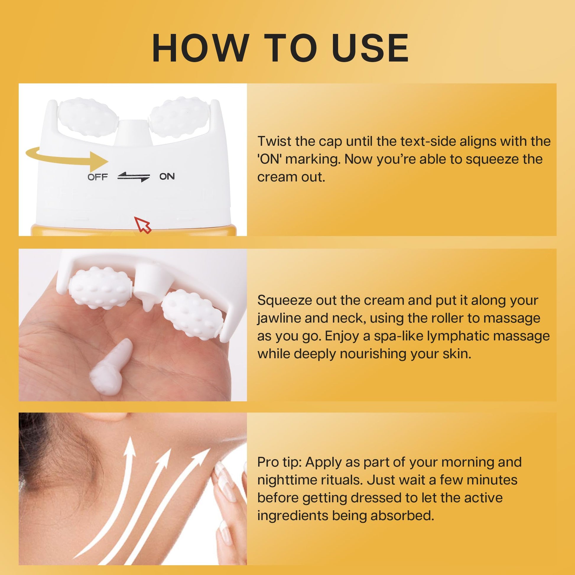 TINYLENS EELHOE 2PCS AH-8 Neck Firming Cream, 2-in-1 Roller Gua Sha Moisturizer for Sagging Neck, Double Chin & Face Lifting, with Hyaluronic Acid - Medaid International