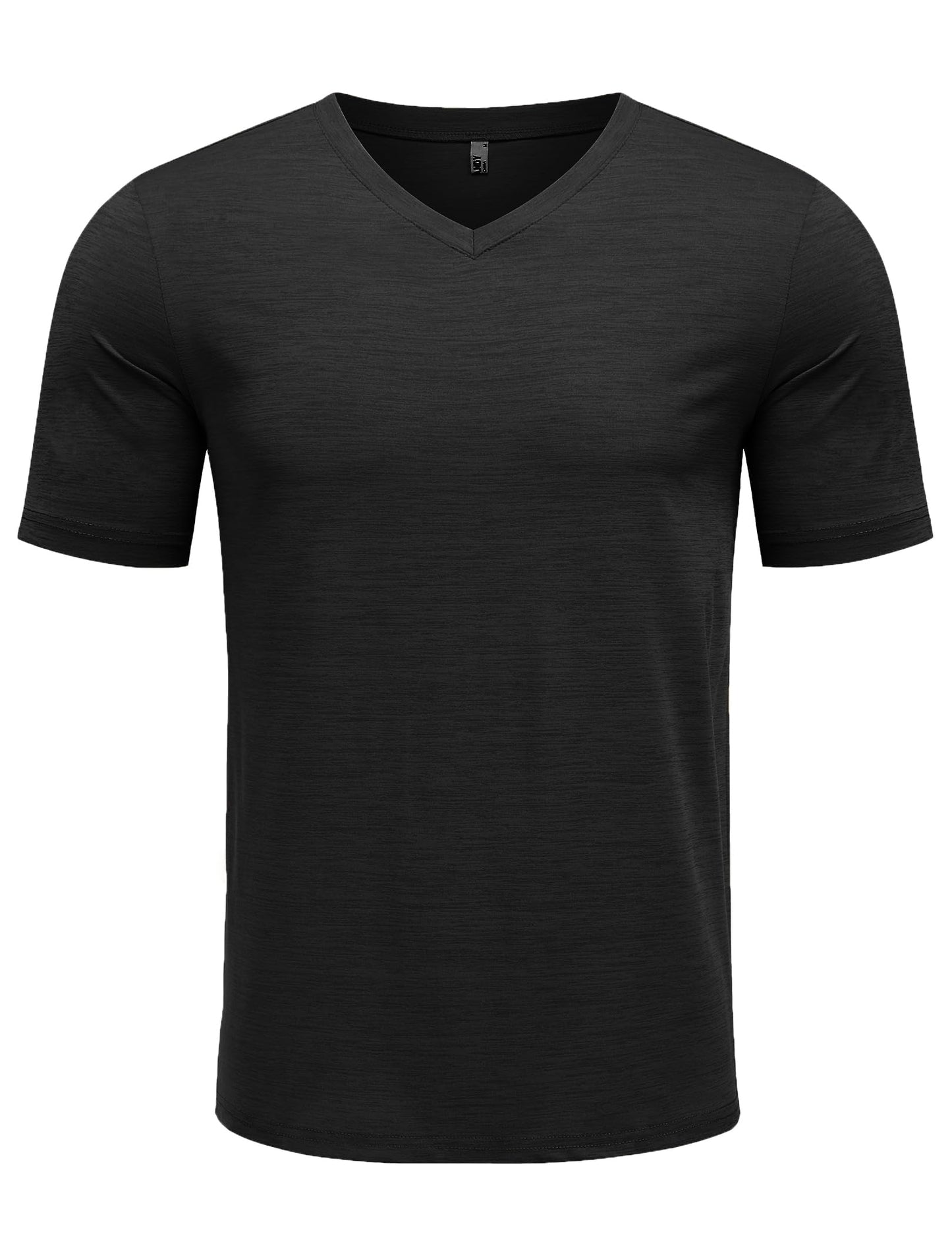 COOFANDY Men's T Shirts Short Sleeve Classic V Neck T-Shirt Casual Summer Basic Tee Shirt Black - Medaid International