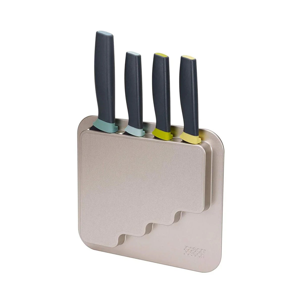 Joseph   Joseph   DoorStore   Knives   Elevate   Set   with   Knife   Block   3M   Adhesive   Wall   and   Cabinet   Door   Mount,   5-piece,   Opal