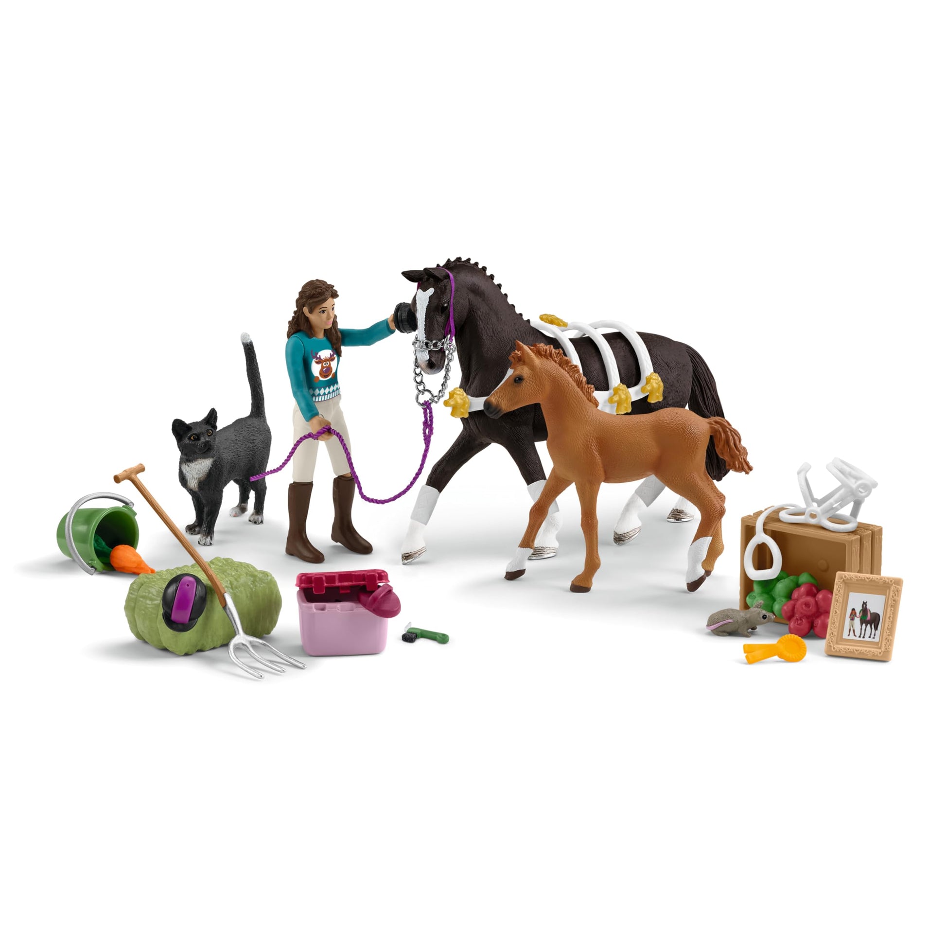 Schleich Horse Club - Horse Club Advent Calendar: Sofia's Winter Surprise - 36 Toys Including Poseable Figurine, Horses and Accessories - Holiday Event Calendar for Christmas - Kids Ages 5+ | 99012 - Medaid International