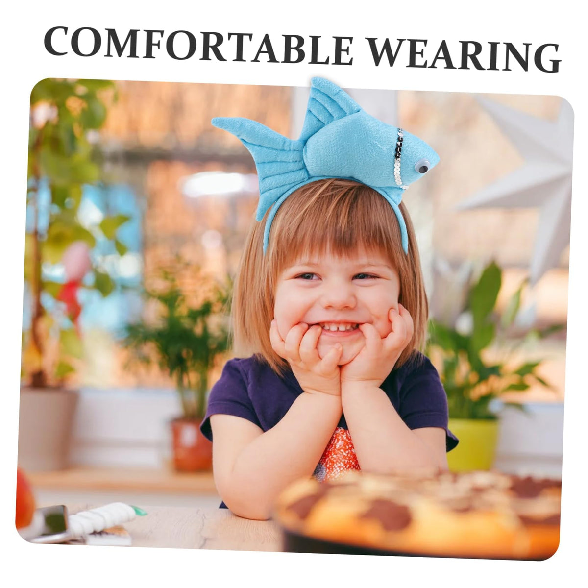 KASTWAVE Plush Fish Costume, Ocean Animal Theme Party Dress up, Parent Child Costumes, Includes Goldfish Headband, Bow Tie and Tutu, Ideas for Halloween Parties, Role Play, Cosplay Stage,Blue