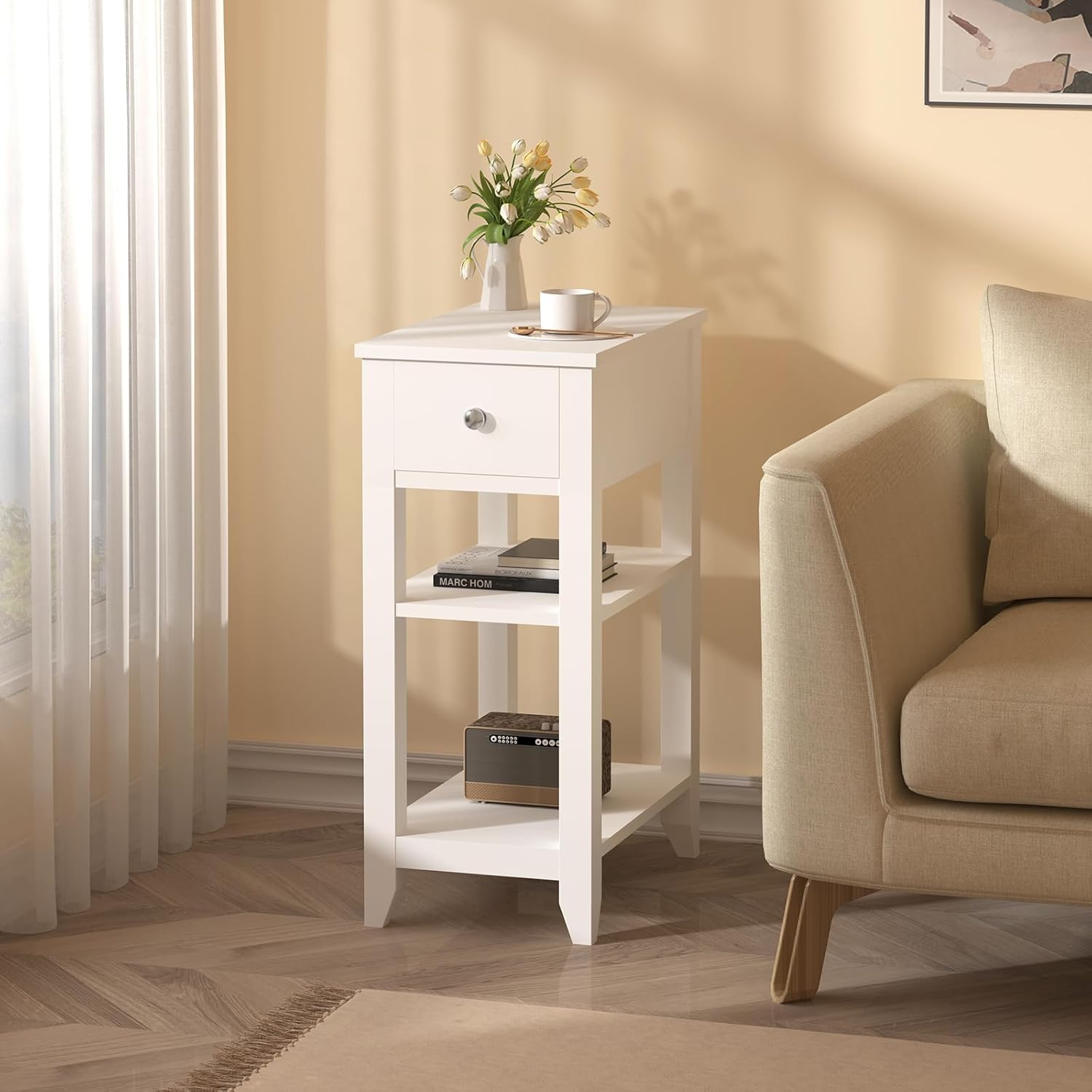 WOLTU Slim Bedside Table (NTS02WS)