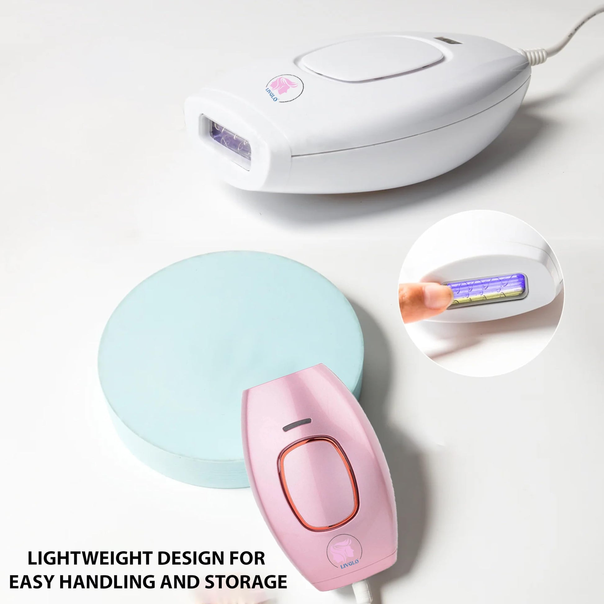LIVGLO Laser Hair Remover Painless & Portable Device for Smooth Skin Easy-to-Use Gentle Hair Reduction for Home Use - Medaid International