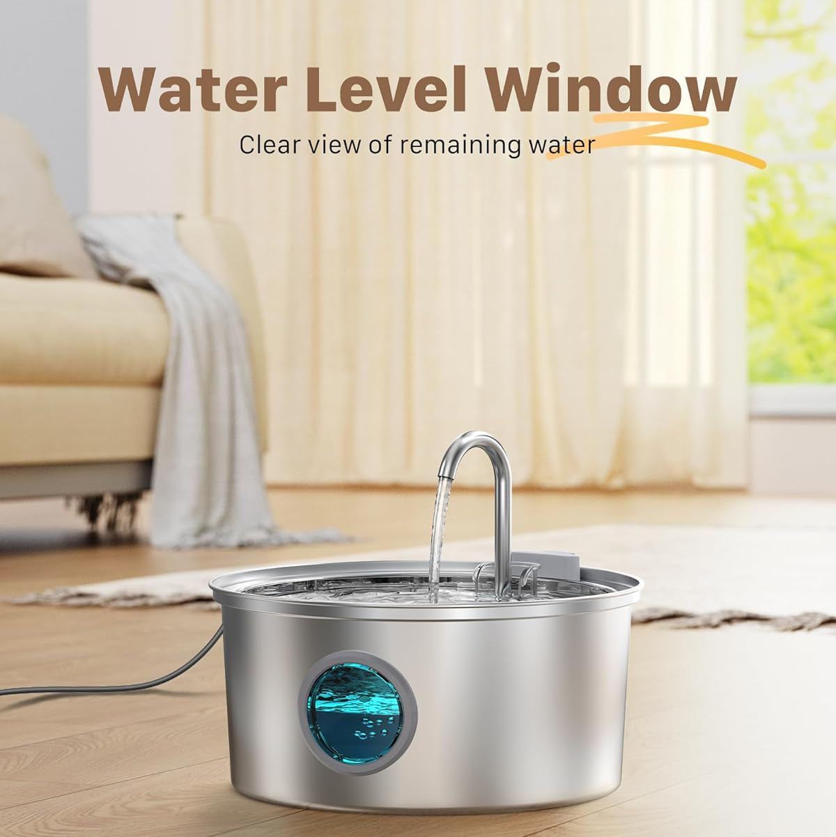 Stainless steel water fountain 3.2 L