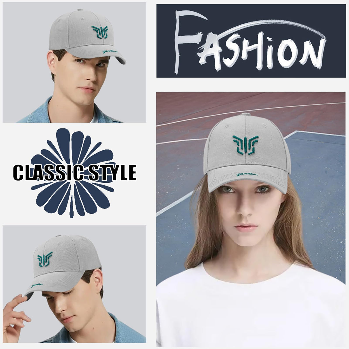 TERRIFI Baseball Cap, Adjustable Buckle Baseball Cap for Men and Women - Embroidered Breathable Summer Sun Hat for Outdoor Sports and Casual Wear