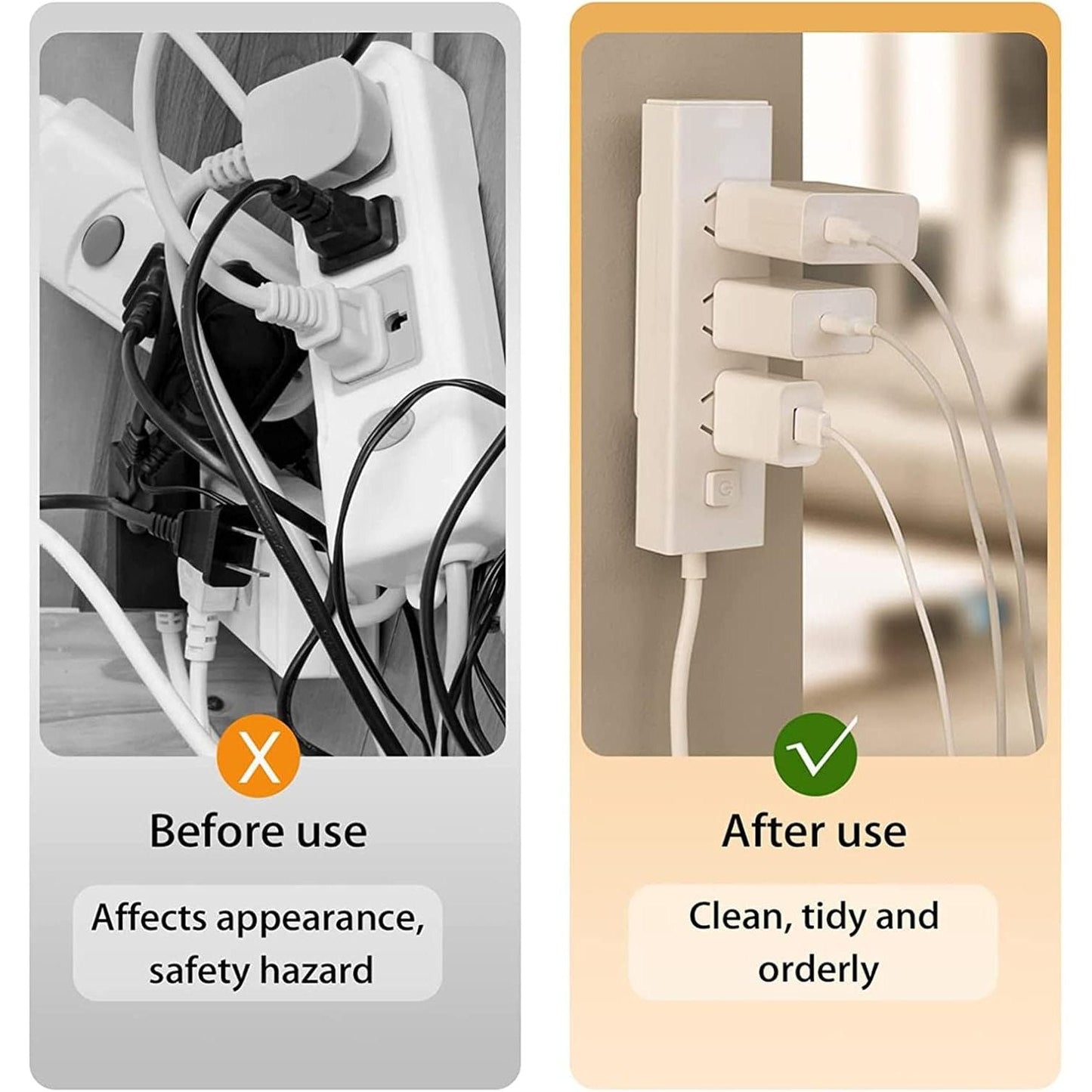 Adhesive Power Strip Holder