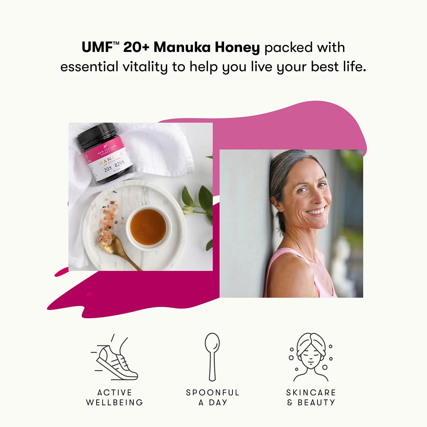 New Zealand Honey Co. Raw Manuka Honey UMF 20+ / MGO 829+ | UMF Certified | 4.4oz | Medical Grade Raw Honey - Medaid International