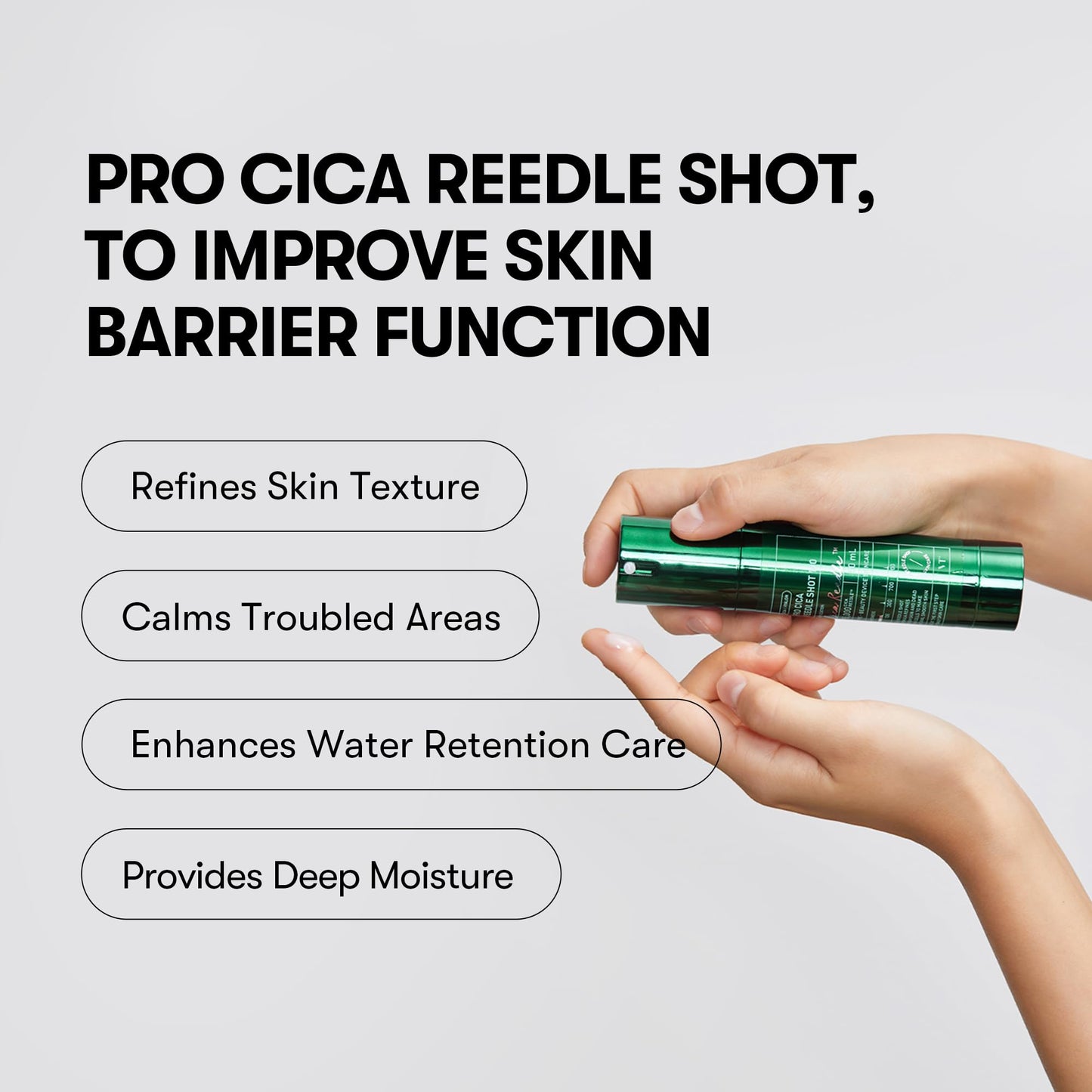 VT COSMETICS Pro Cica Reedle Shot 100, Centella Asiatica Microneedling Serum, Cica Exosome, Soothing, Hyaluronic Acid, Soft Skin, Glass Skin, Korean Skin Booster 1.69 Fl Oz.(50ml) - Medaid International