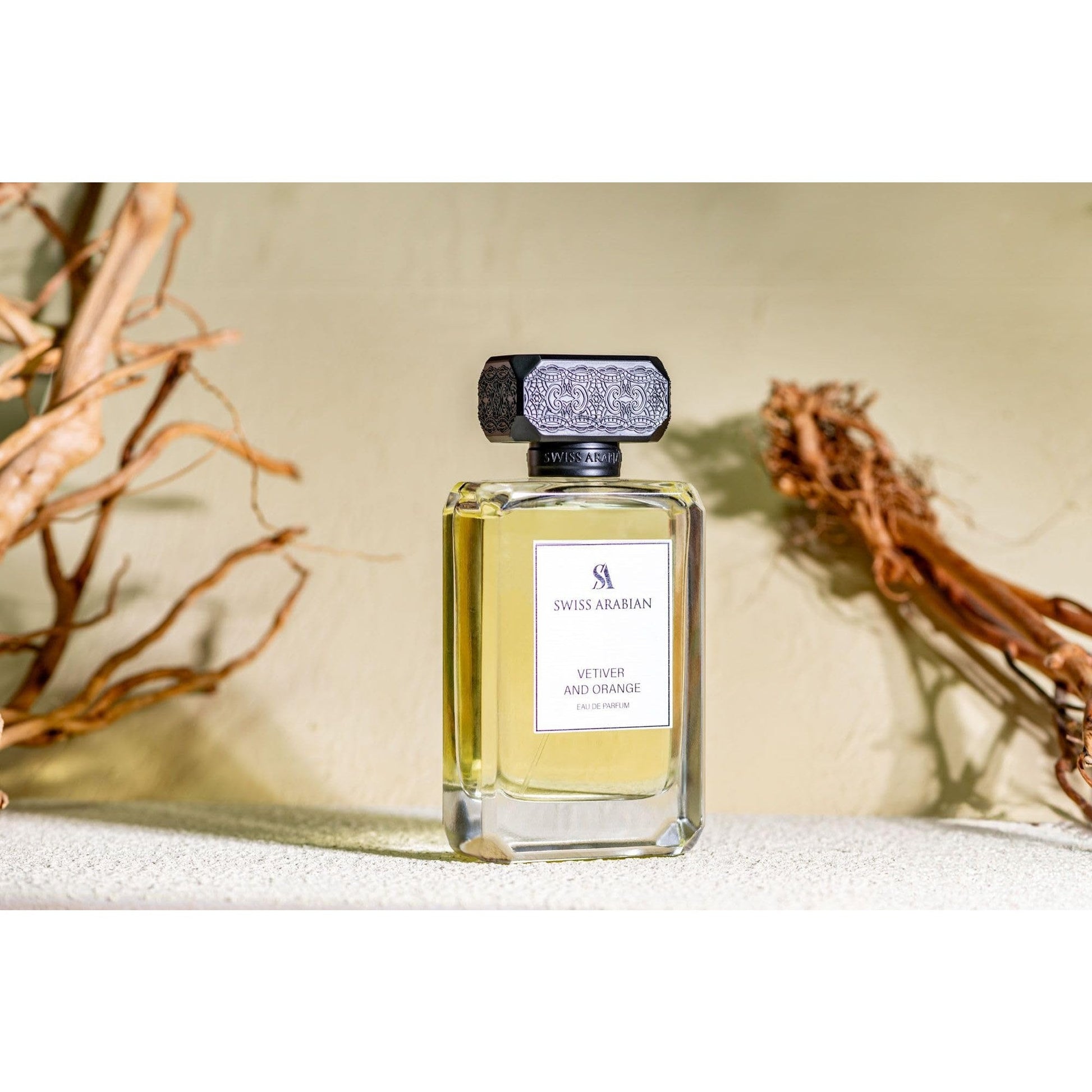Swiss Arabian Vetiver and Orange for Men Woody Spicy Fragrance with Orange, Pepper, and Vetiver - 3.4 oz - Medaid International