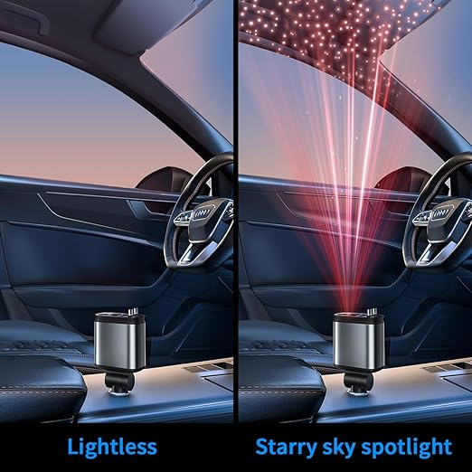 4-in-1 Retractable Car Charger with Star Light Cables – Fast Charging for iPhone, Galaxy & USB-C Devices