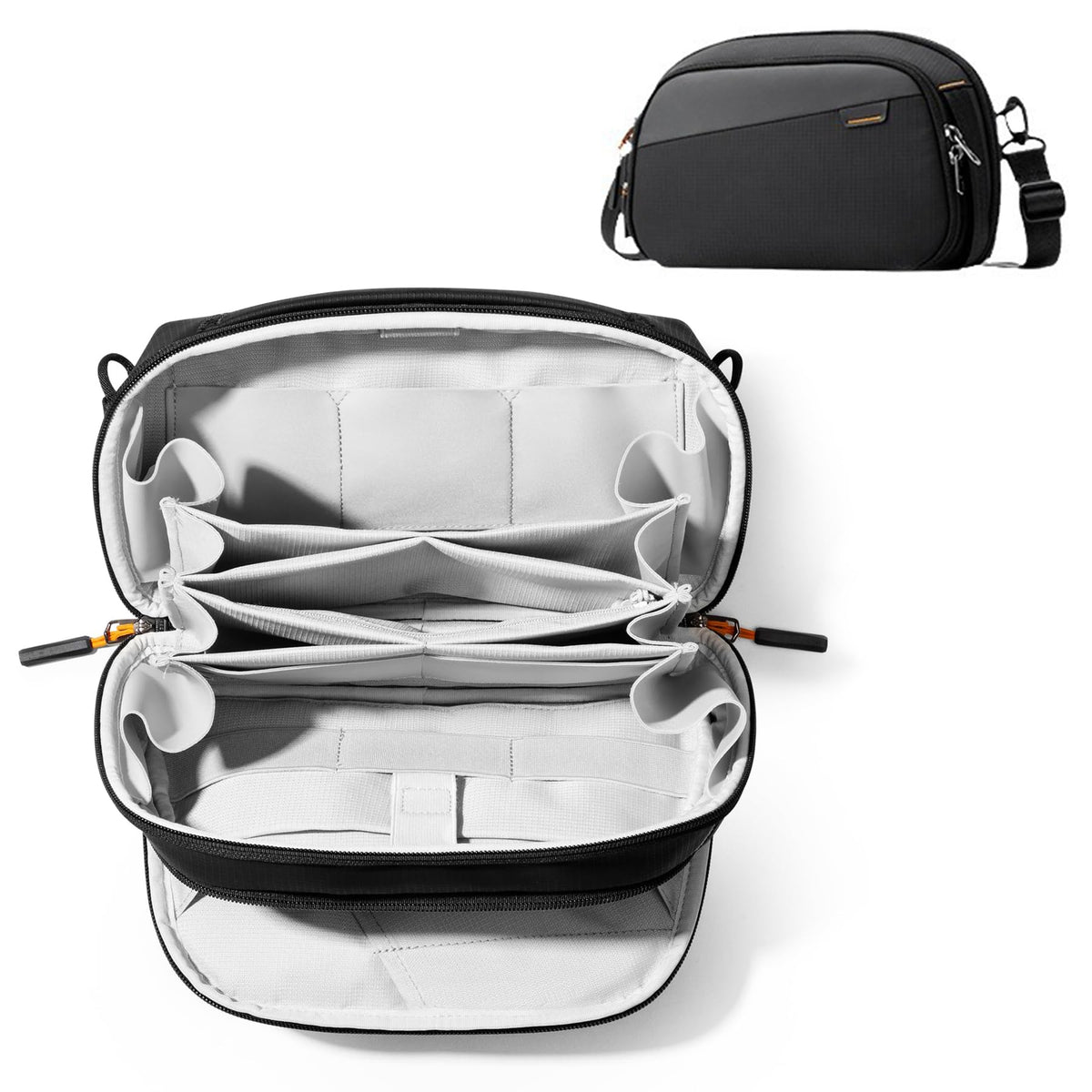 TERRIFI Electronics Organizer Travel Case - Waterproof Tech Pouch, Large Travel-Friendly Bag for Electronic Accessories, Cable, Cord, Charger, Phone - Ideal Tech Organizer for On-the-Go