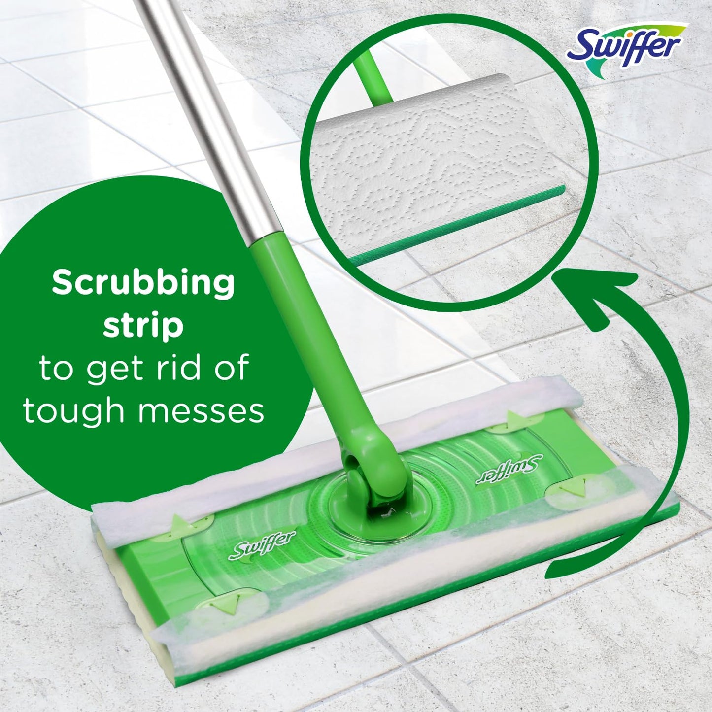 Swiffer Sweeper 2-in-1 Mops for Floor Cleaning, Dry and Wet Multi Surface Floor Cleaner, Sweeping and Mopping Starter Kit, Includes 1 Mop + 19 Refills, 20 Piece Set - Medaid International