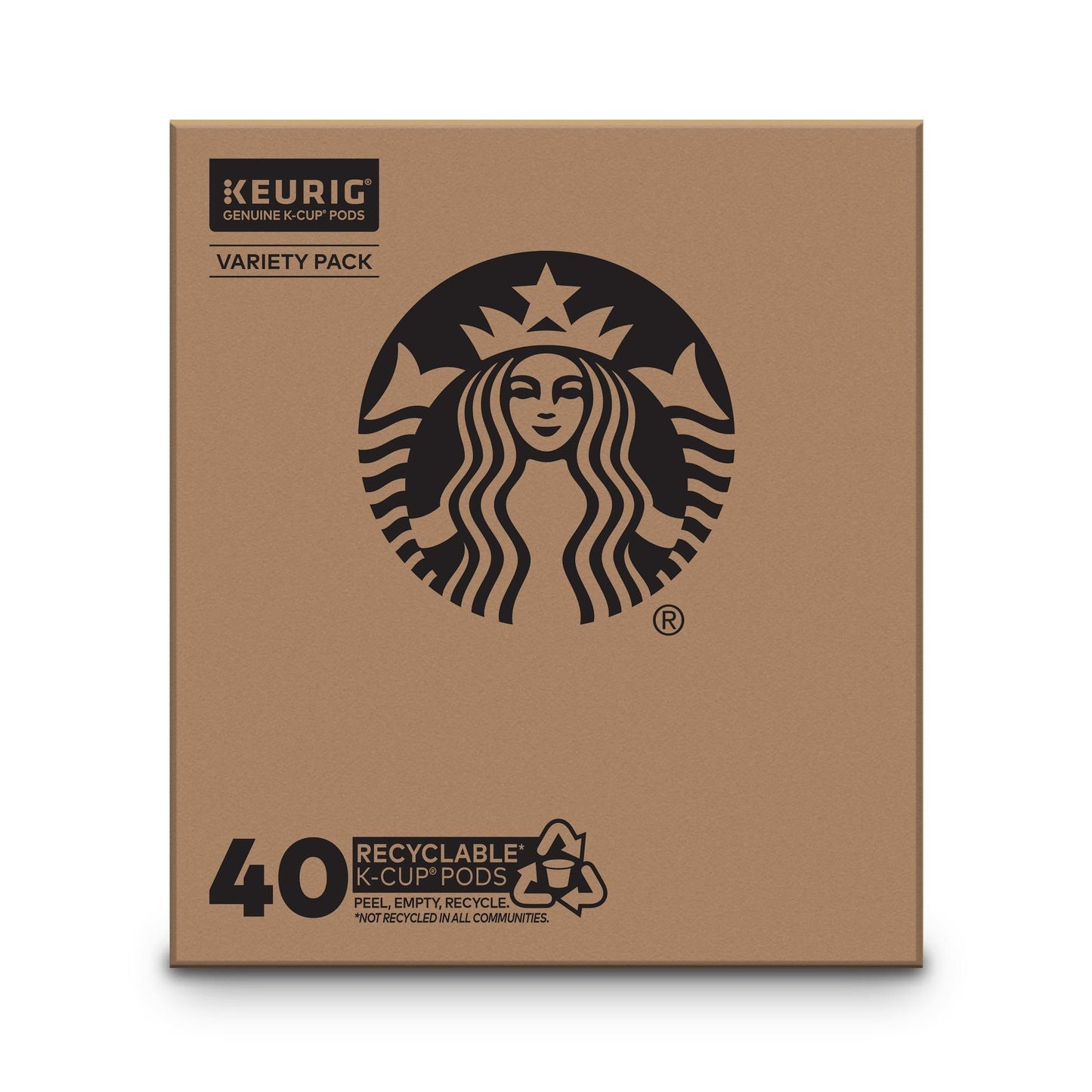 Starbucks K-Cup Coffee Pods, Starbucks Blonde, Medium, Dark Roast and Flavored Hot or Iced Coffee, Variety Pack, 40 Keurig Pods