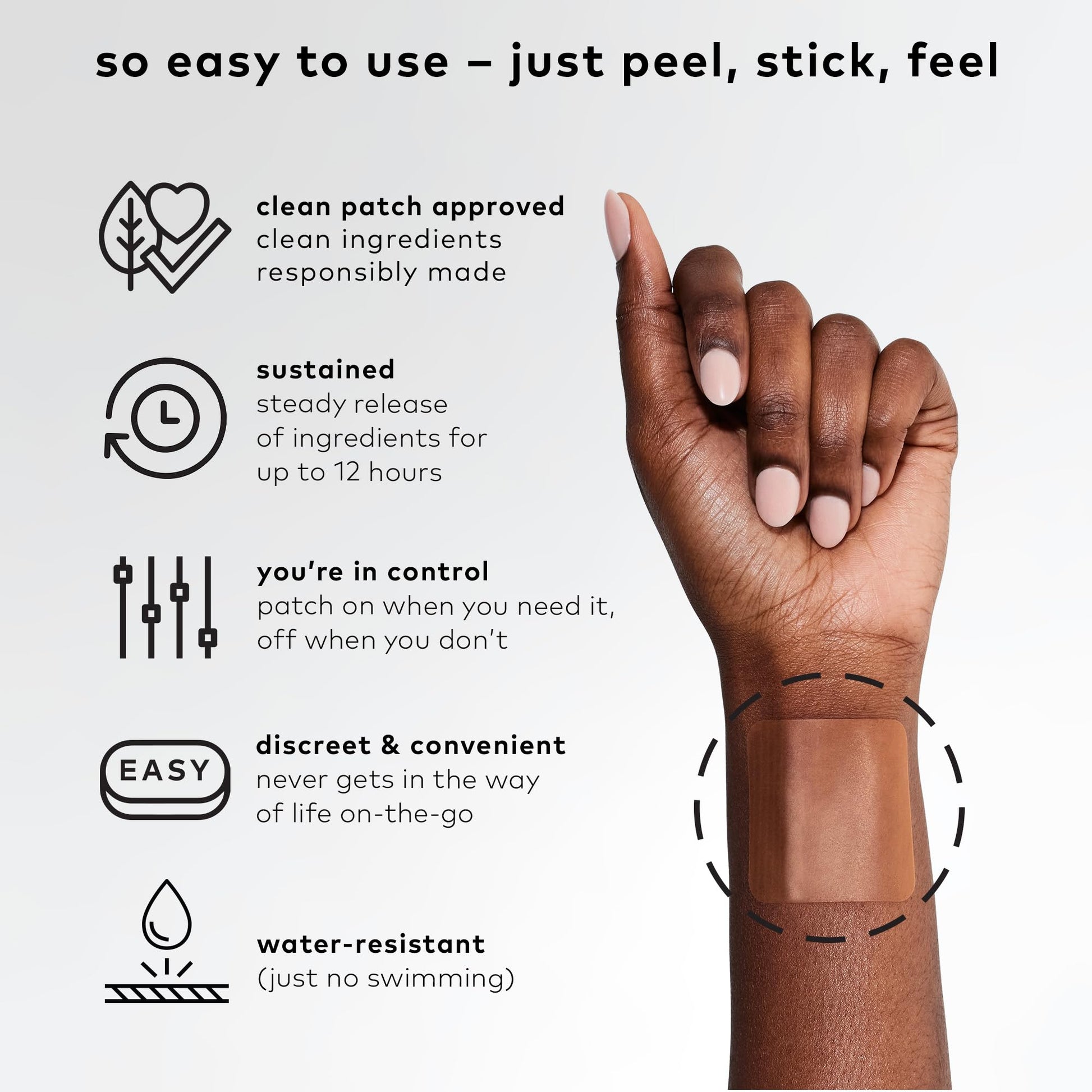 The Good Patch B12 Awake Patch, Natural Patch with Caffeine, B12, and Green Tea Extract, Plant Powered Wearable Wellness, Helps to Promote Energy (8 Total Patches) - Medaid International