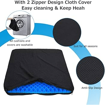 Silicone Gel Honeycomb Cushion pillow with Non-Slip Cover ‚Äì Soft, Breathable Support for Home, Office, Car & Wheelchair - Medaid International
