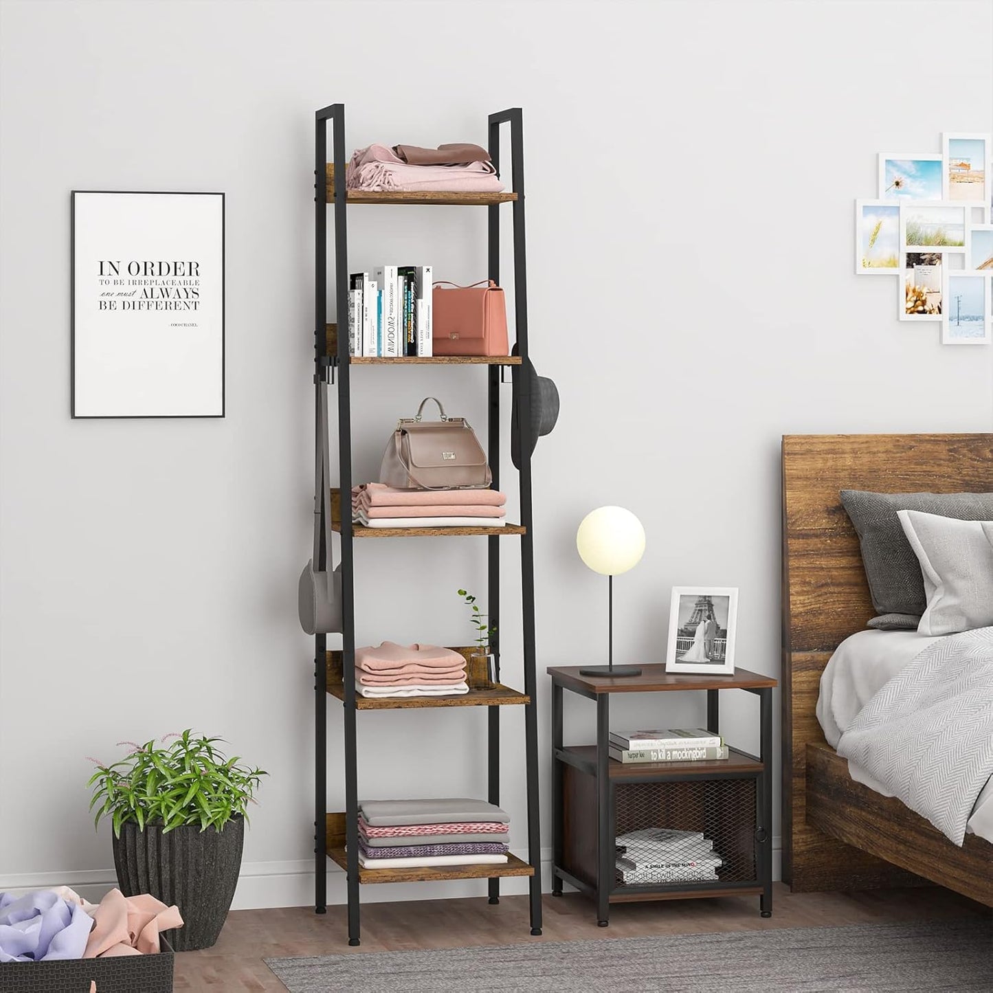 WOLTU 5-Shelf Bookcase (RGB9289hov)