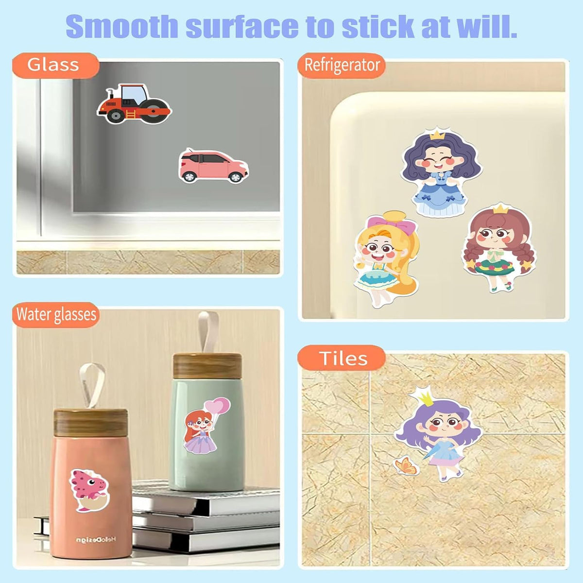 KASTWAVE 3-Pack Reusable 3D Sticker Books | Toddler Activity Scenes for Ages 2-4, Educational Learning Toys & Gifts for Boys & Girls