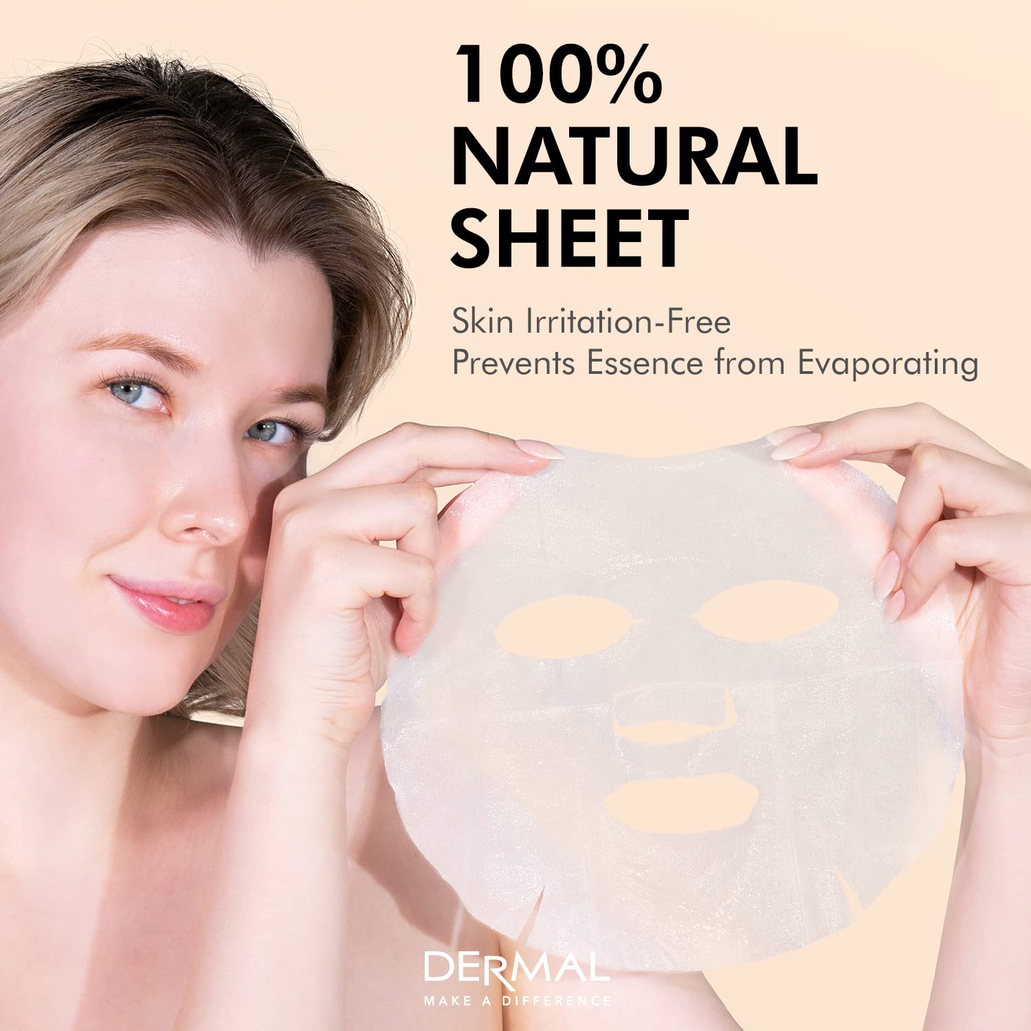 Korean Collagen Face Mask – Hydrating & Soothing Sheet with Panthenol, Hypoallergenic Calming Moisture Care for All Skin Types, 32 Combo Pack A+B Set - Medaid International