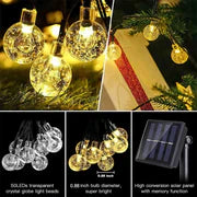 Solar String Lights, 1 Pack Outdoor String Light 50 LED 5 Meter Waterproof Solar Powered Christmas