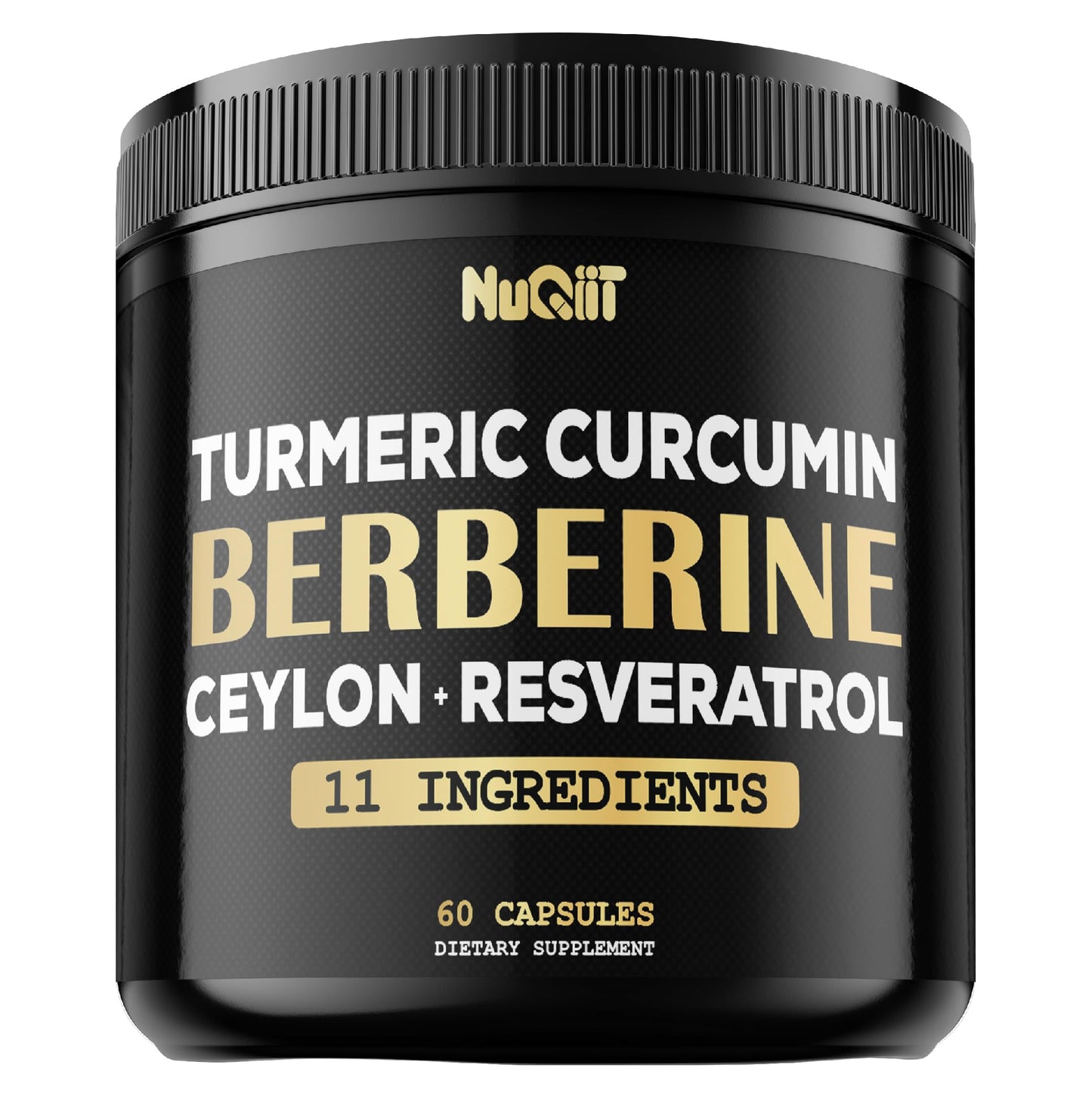 Berberine Supplement. Added Turmeric Curcumin, Trans-Resveratrol & More - Support Gastrointestinal, Body Management & Immune System - 60 Capsules - Medaid International
