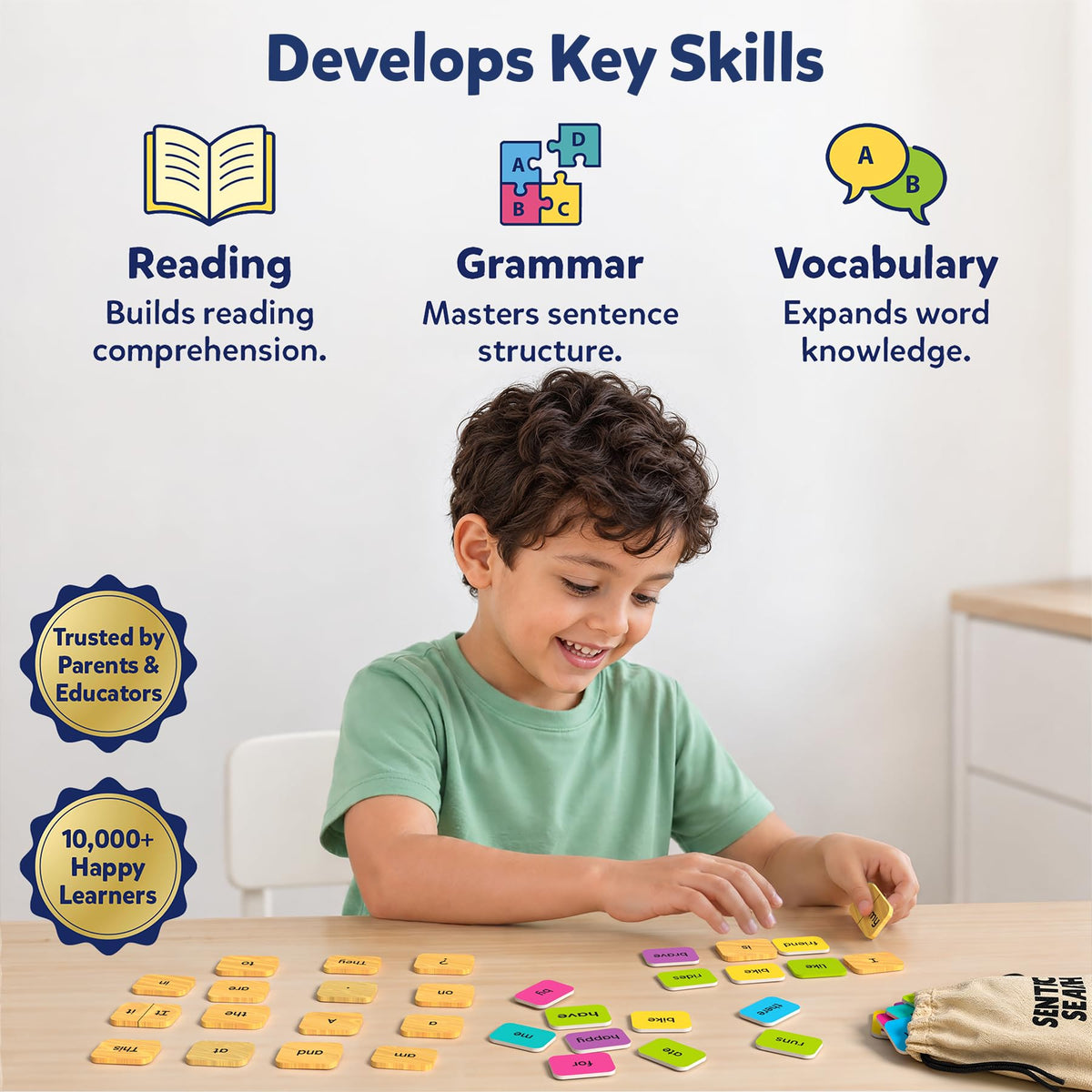 Skillmatics Sentence Search – Educational Board Game, Learning Toy for Kids