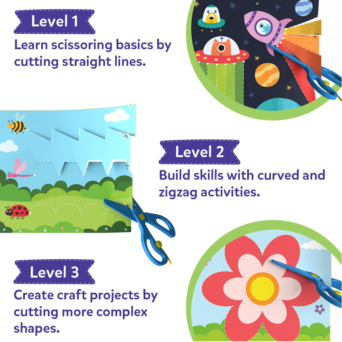 Skillmatics Scissor Skills Activity Book for Preschoolers – Snip Snip