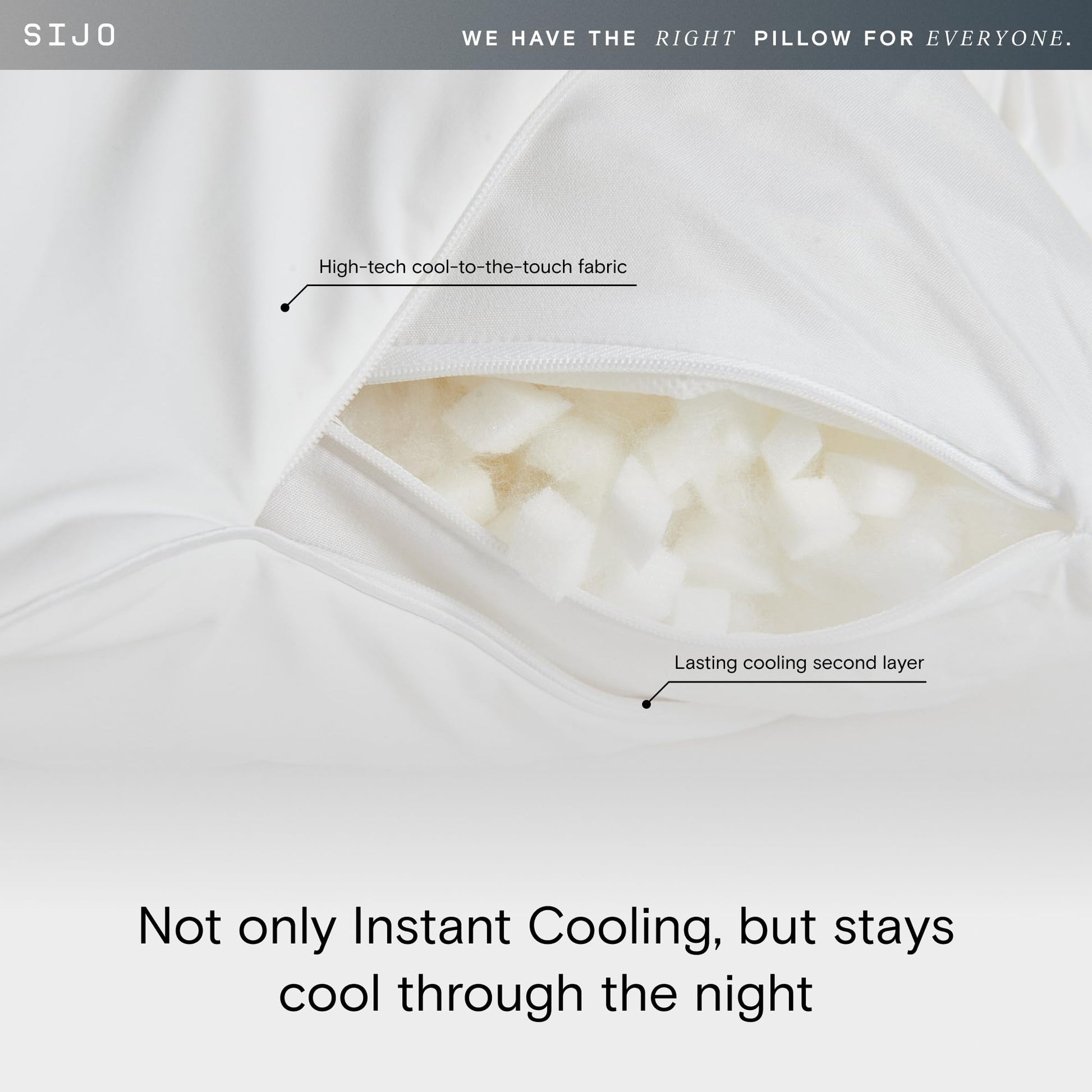 Sijo FlexCool Shredded Memory Foam Pillow - Adjustable Bed Pillow Last Cooling Surface - Good Housekeeping 2025 Bedding Award Winner - CertiPUR-US - Medium Firm for Back, Side, Stomach Sleeper (Queen) - Medaid International