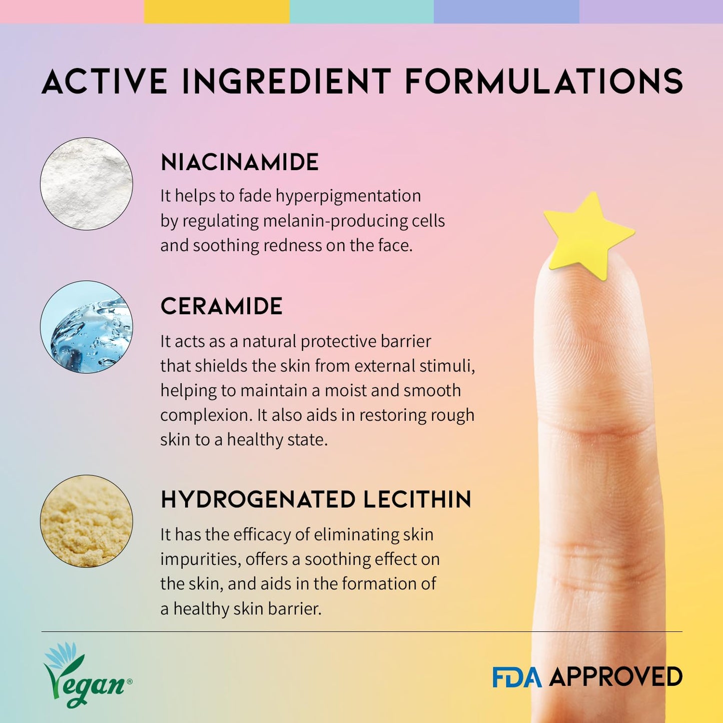 Star Spot Acne/Pimple Patch For Face, Hydrocolloid, Niacinamide, Ceramide, Cute Pastel Colors, Protecting & Healing, Prevent scarring, Blemish remover, Ideal for Blemish Spots, made in Korea 80 counts - Medaid International