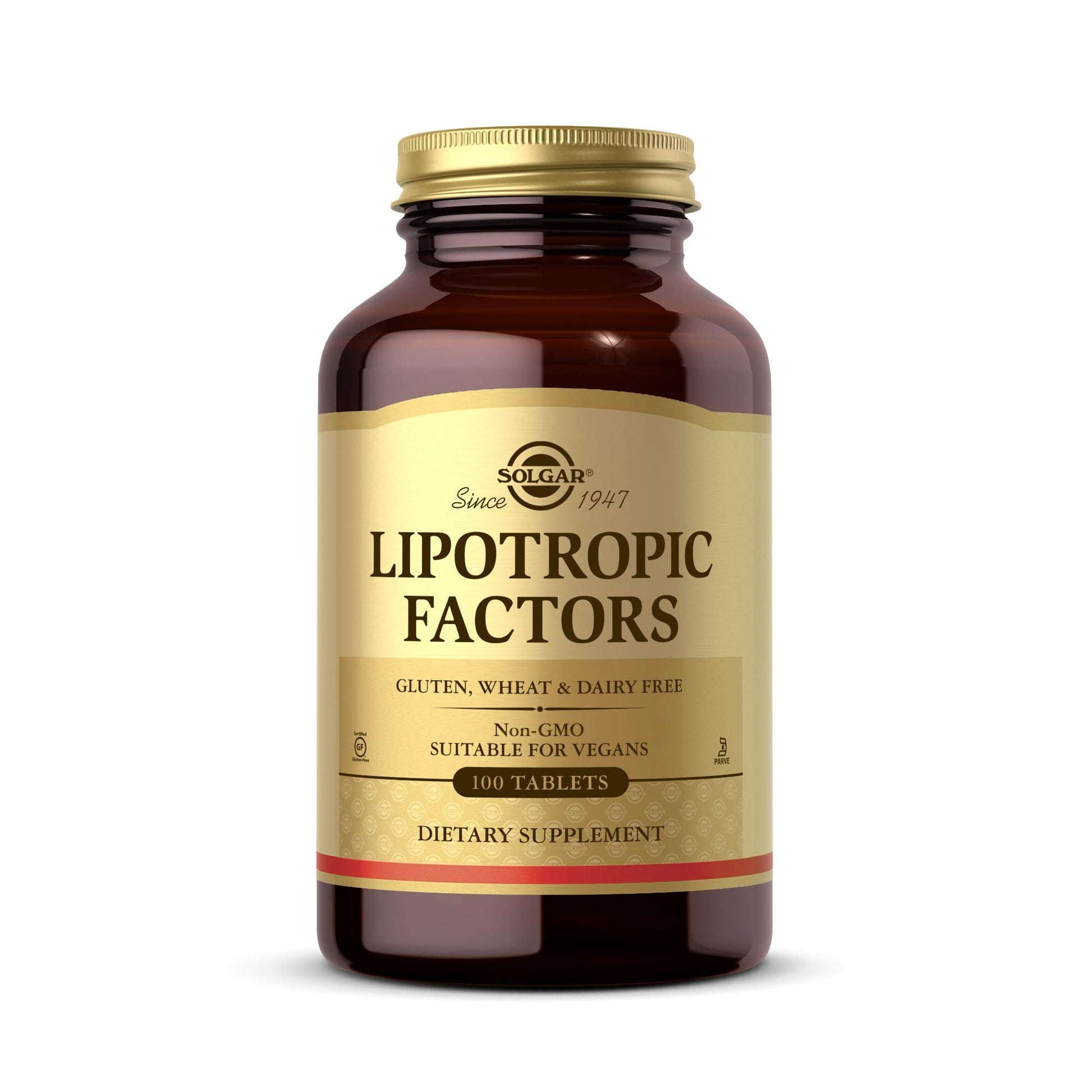 Solgar Lipotropic Factors - 100 Tablets - Non-GMO, Vegan, Gluten Free, Dairy Free, Kosher - 33 Servings - Medaid International