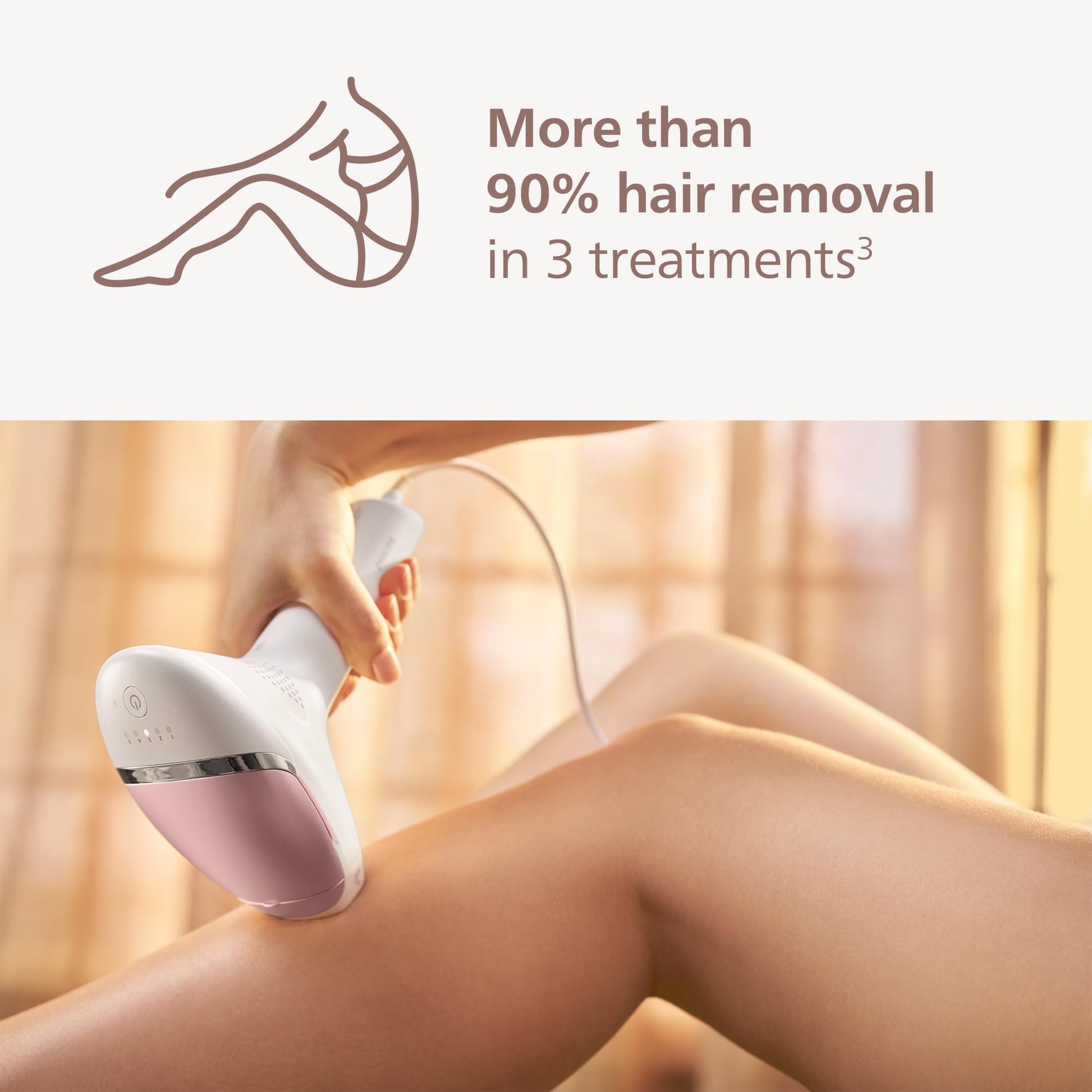 Philips Lumea 8000 Series IPL Hair Removal Device - Permanent Visible Hair Reduction Done at Home, SenseIQ Technology, 2 Attachments for Body & Face, for Women & Men, BRI932/03 - Medaid International